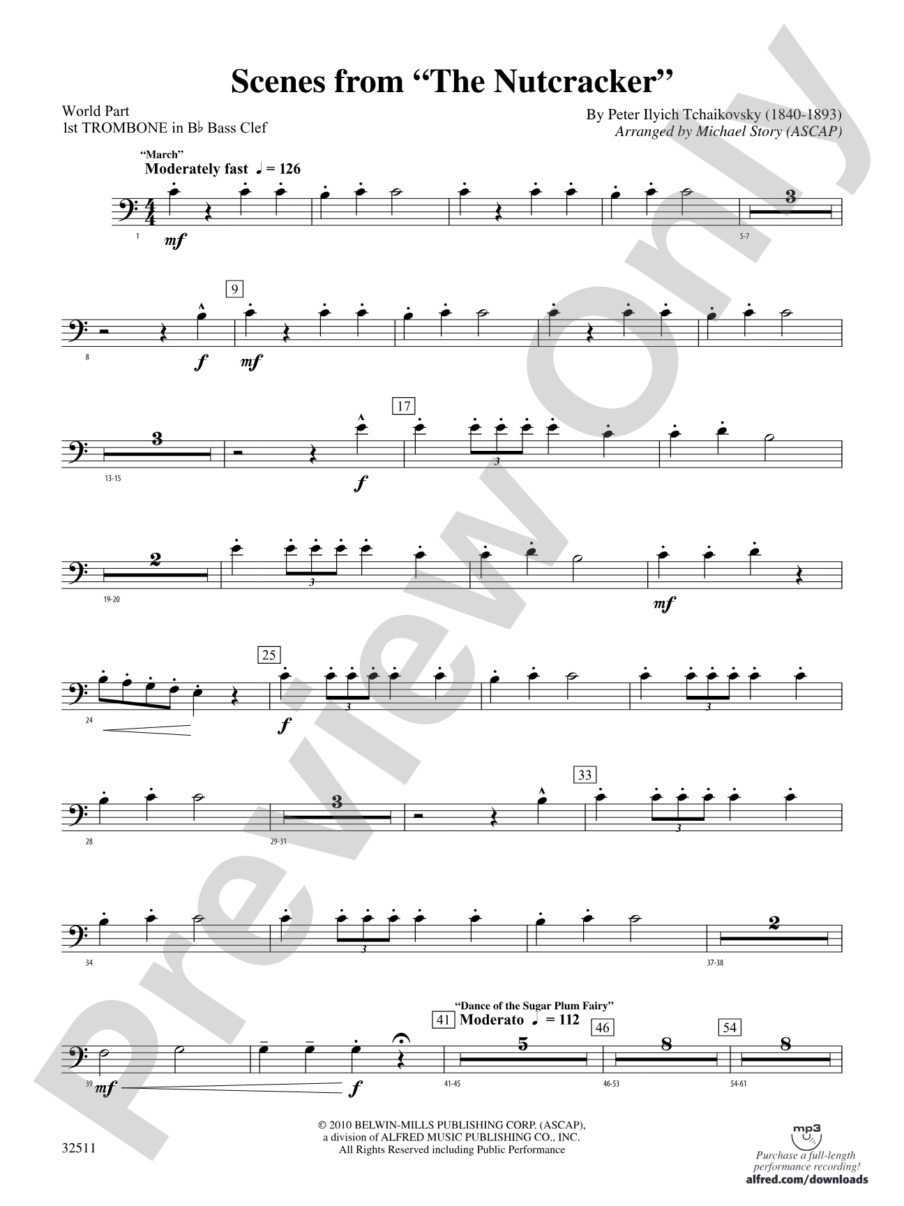 Scenes from The Nutcracker: (wp) 1st B-flat Trombone B.C.