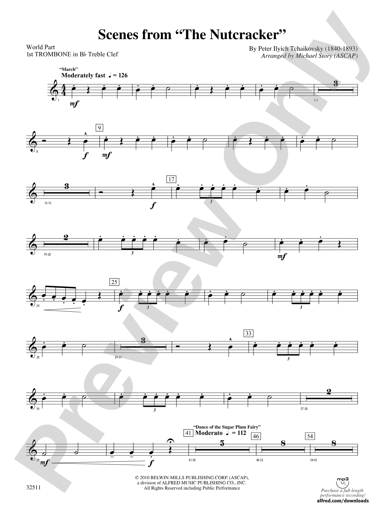 Scenes from The Nutcracker: (wp) 1st B-flat Trombone T.C.