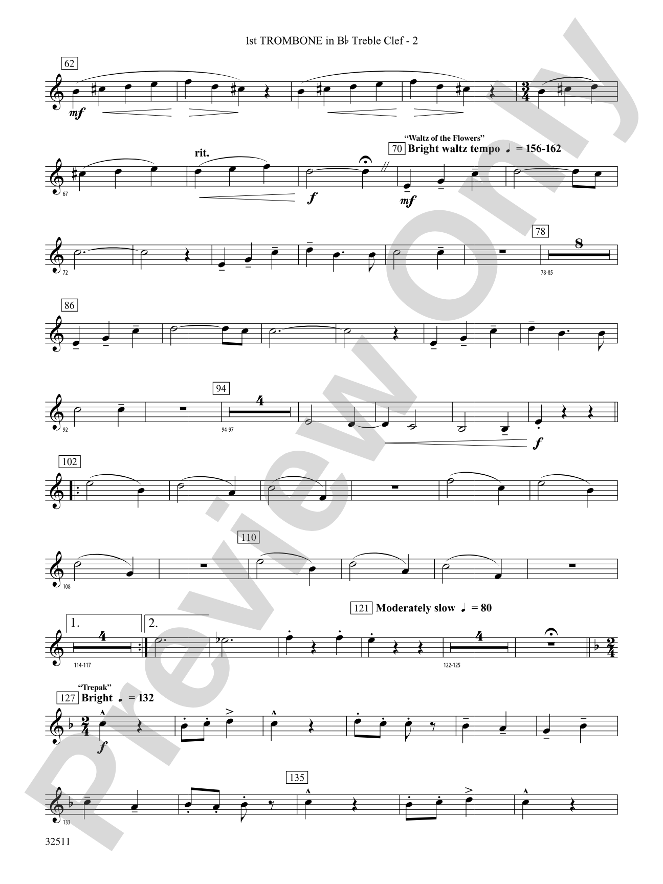 Scenes from The Nutcracker: (wp) 1st B-flat Trombone T.C.
