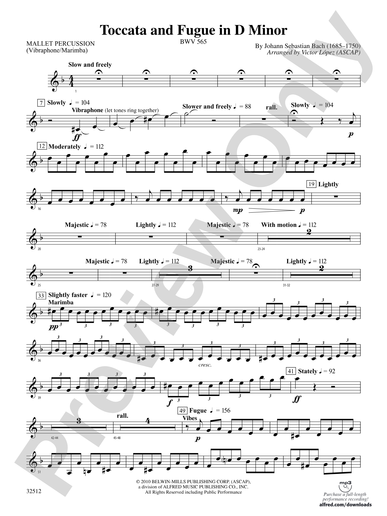 Toccata and Fugue in D Minor: Mallets