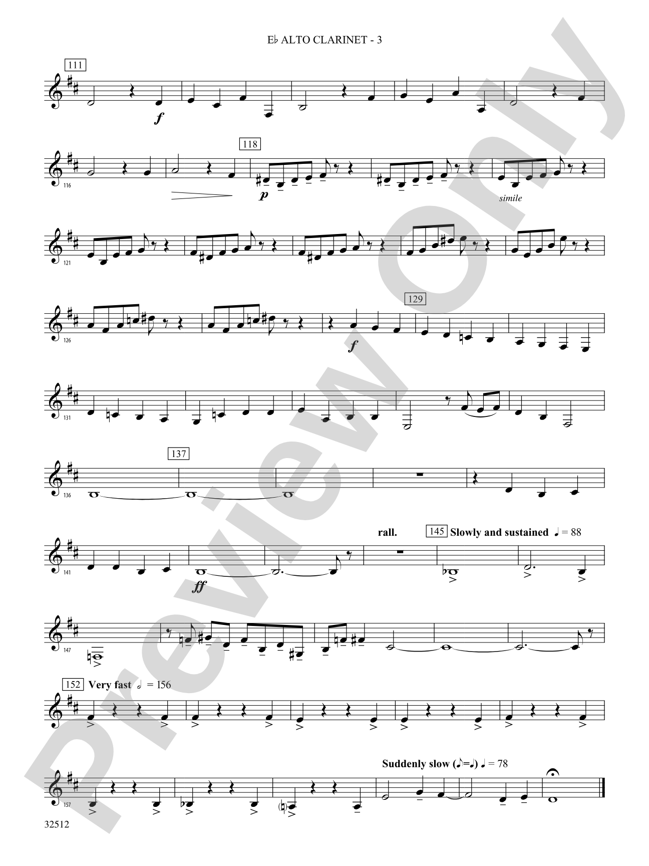 Toccata and Fugue in D Minor: (wp) Eb Alto Clarinet