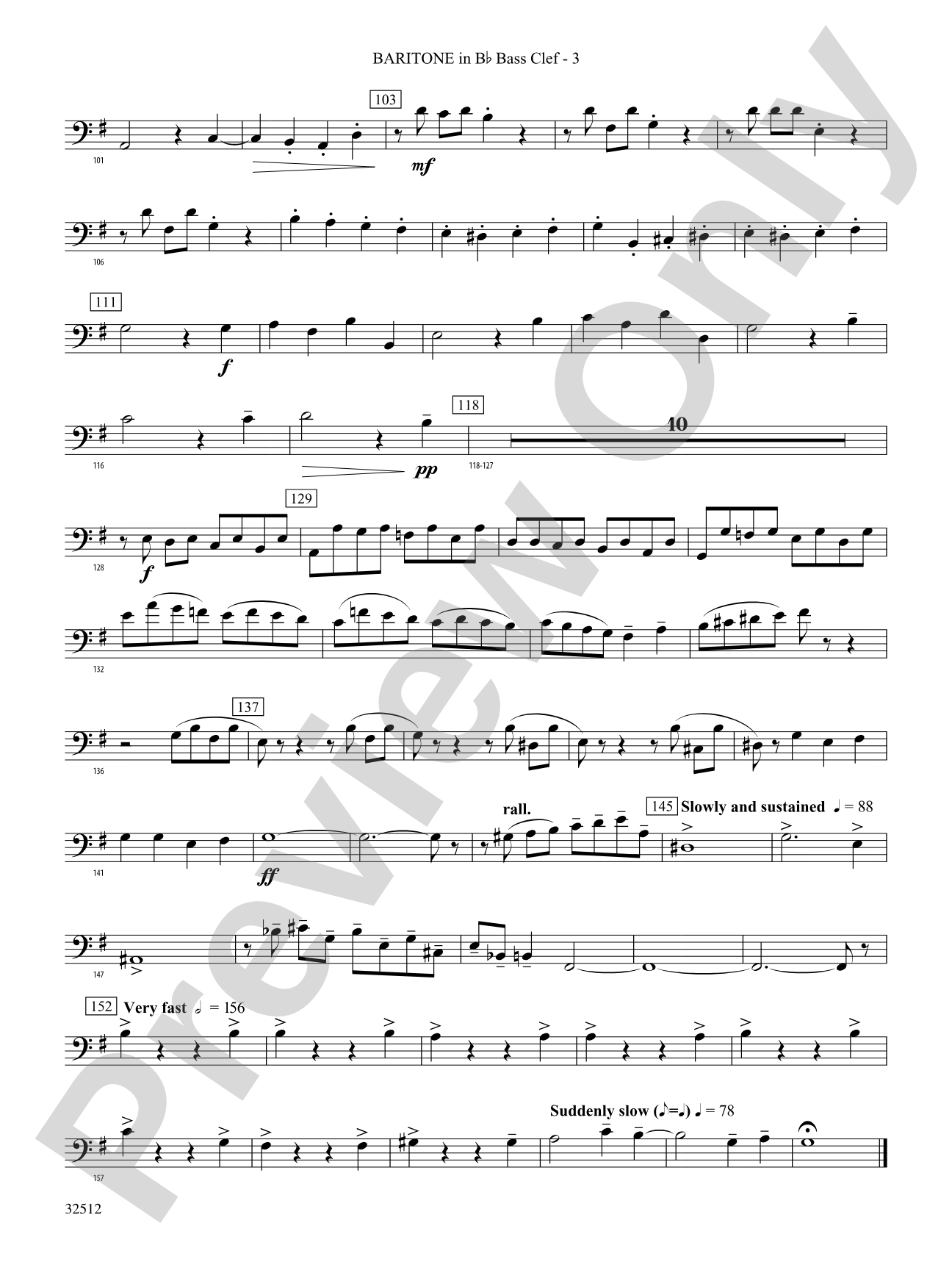 Toccata and Fugue in D Minor: (wp) B-flat Baritone B.C.