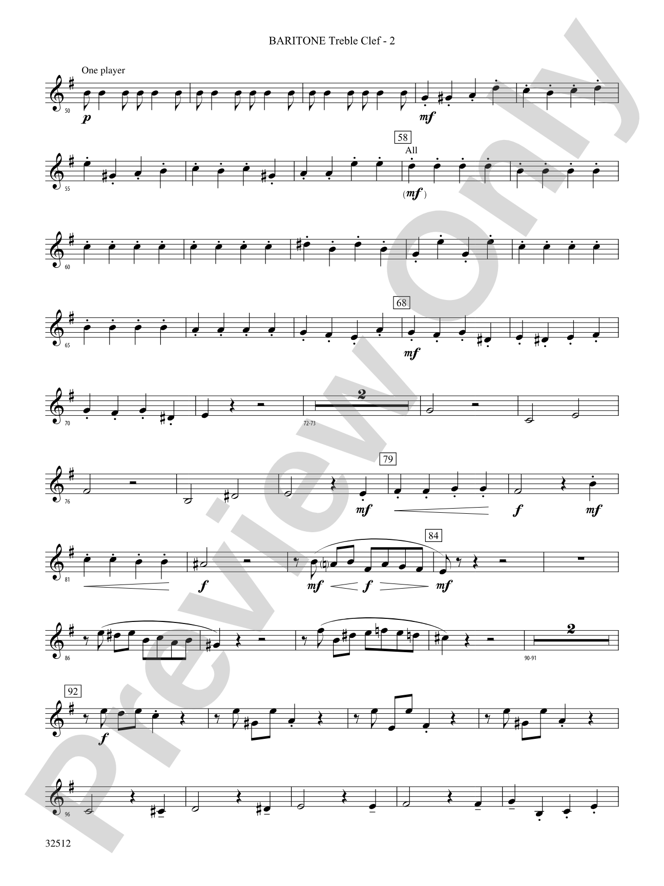 Toccata and Fugue in D Minor: (wp) Baritone T.C.