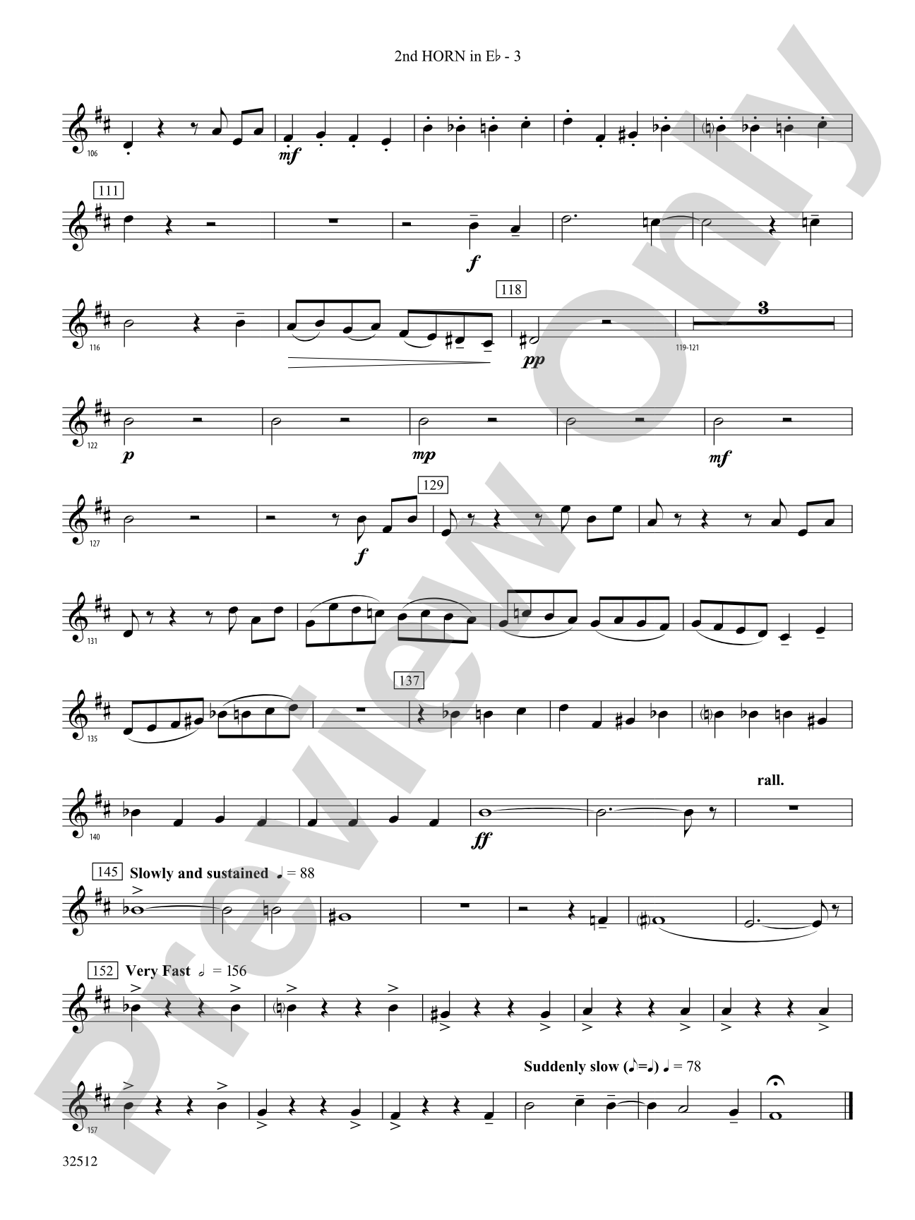 Toccata and Fugue in D Minor: (wp) 2nd Horn in E-flat