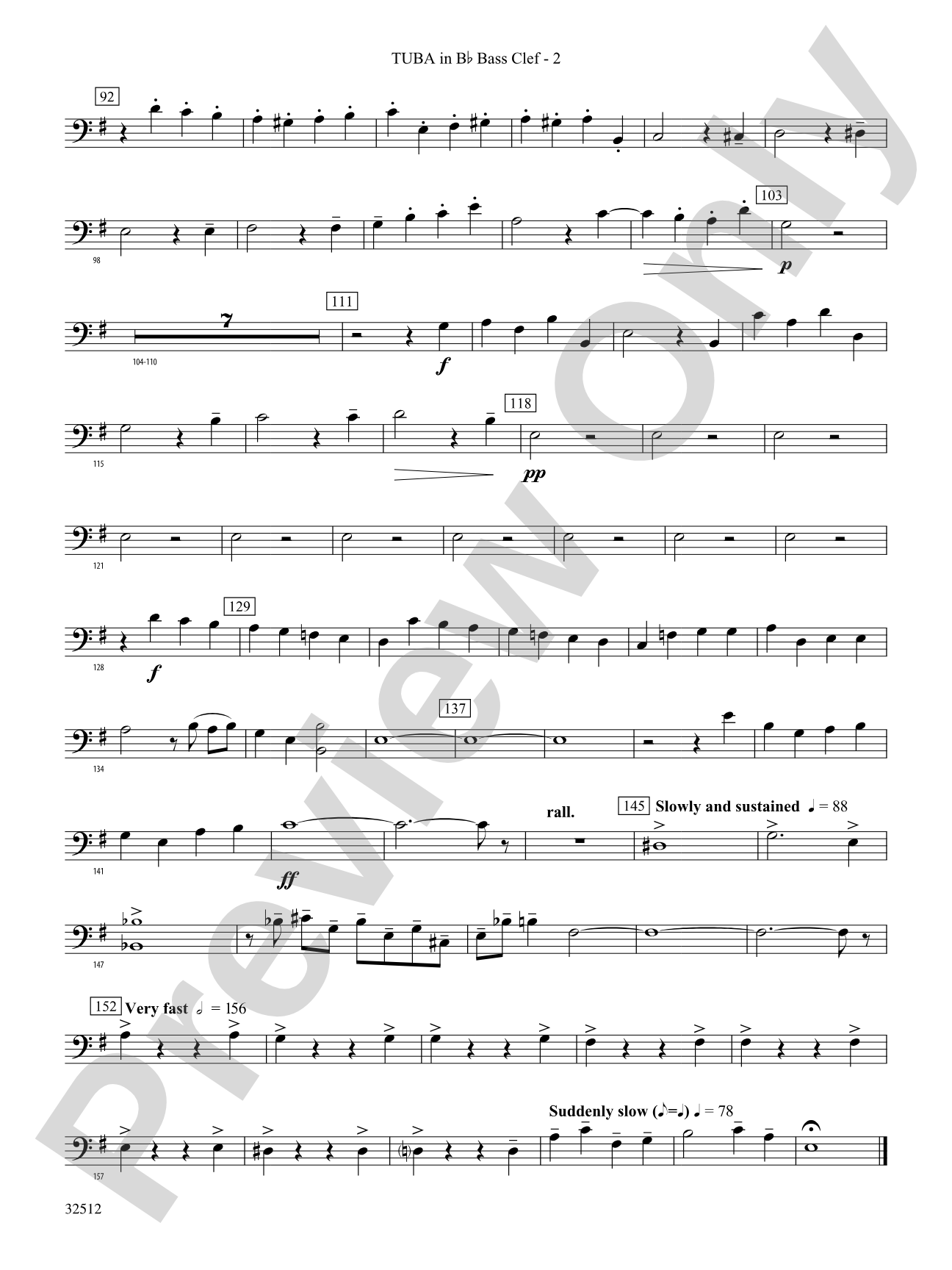 Toccata and Fugue in D Minor: (wp) B-flat Tuba B.C.