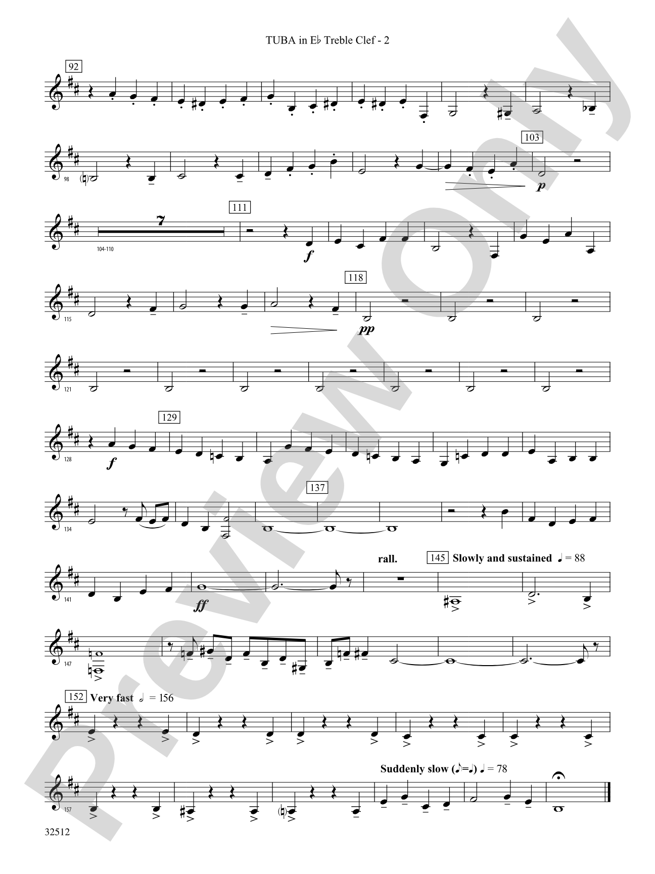 Toccata and Fugue in D Minor: (wp) E-flat Tuba T.C.