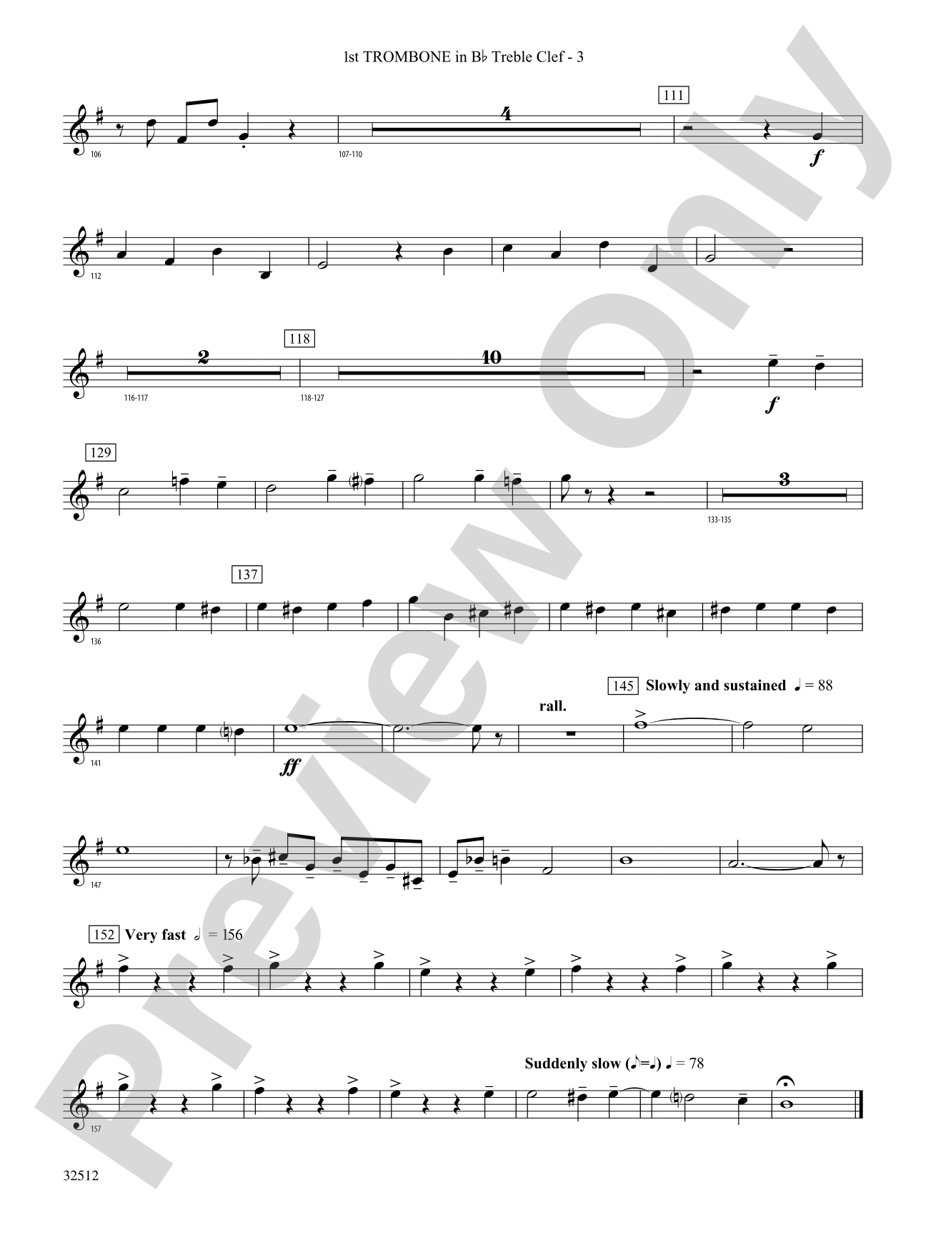Toccata and Fugue in D Minor: (wp) 1st B-flat Trombone T.C.