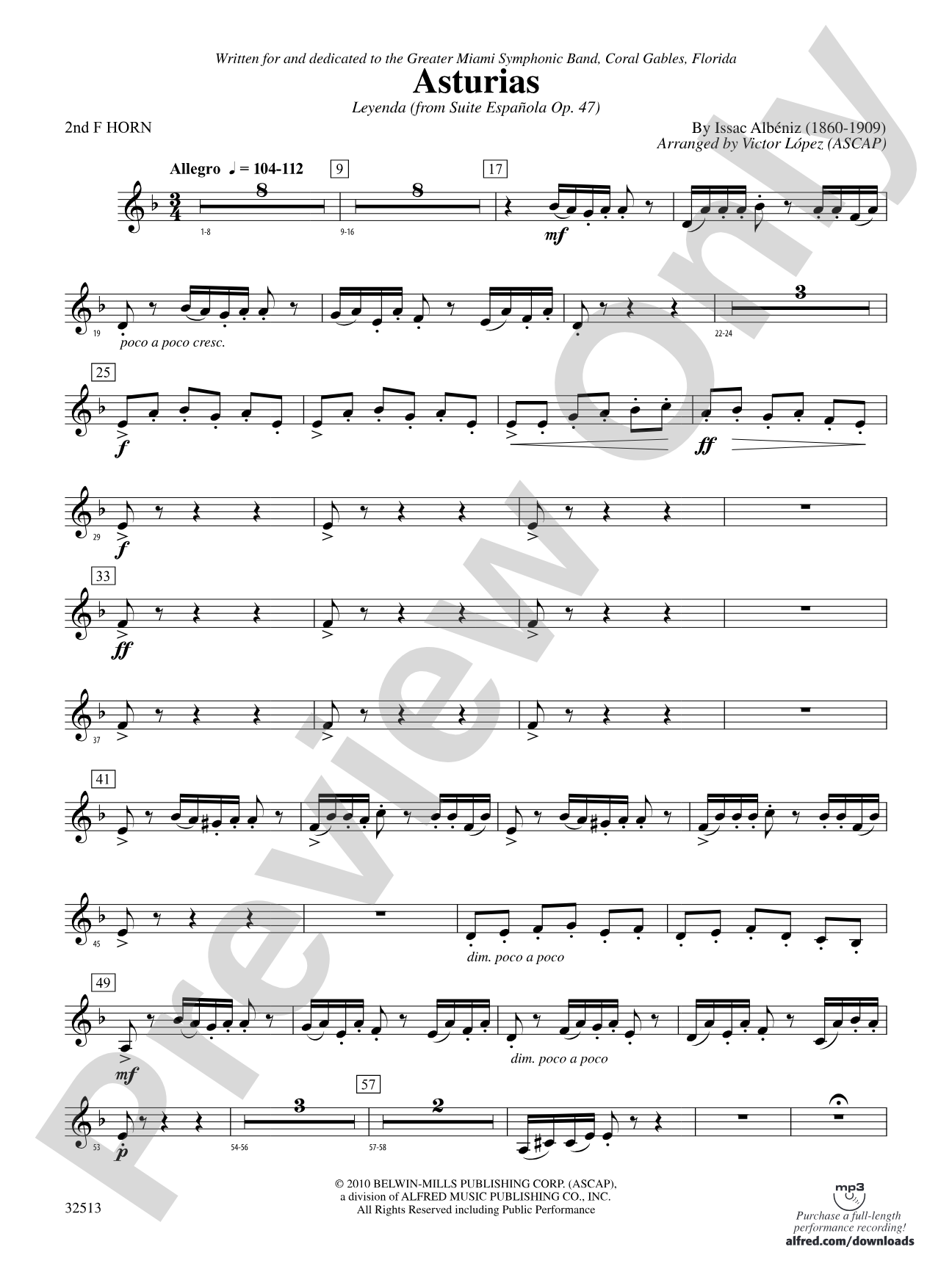 Asturias: 2nd F Horn