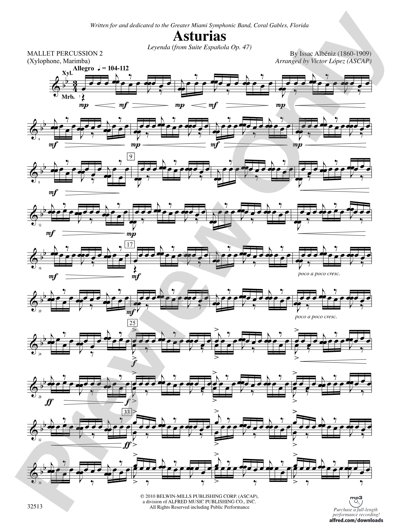 Asturias: 2nd Mallet Percussion