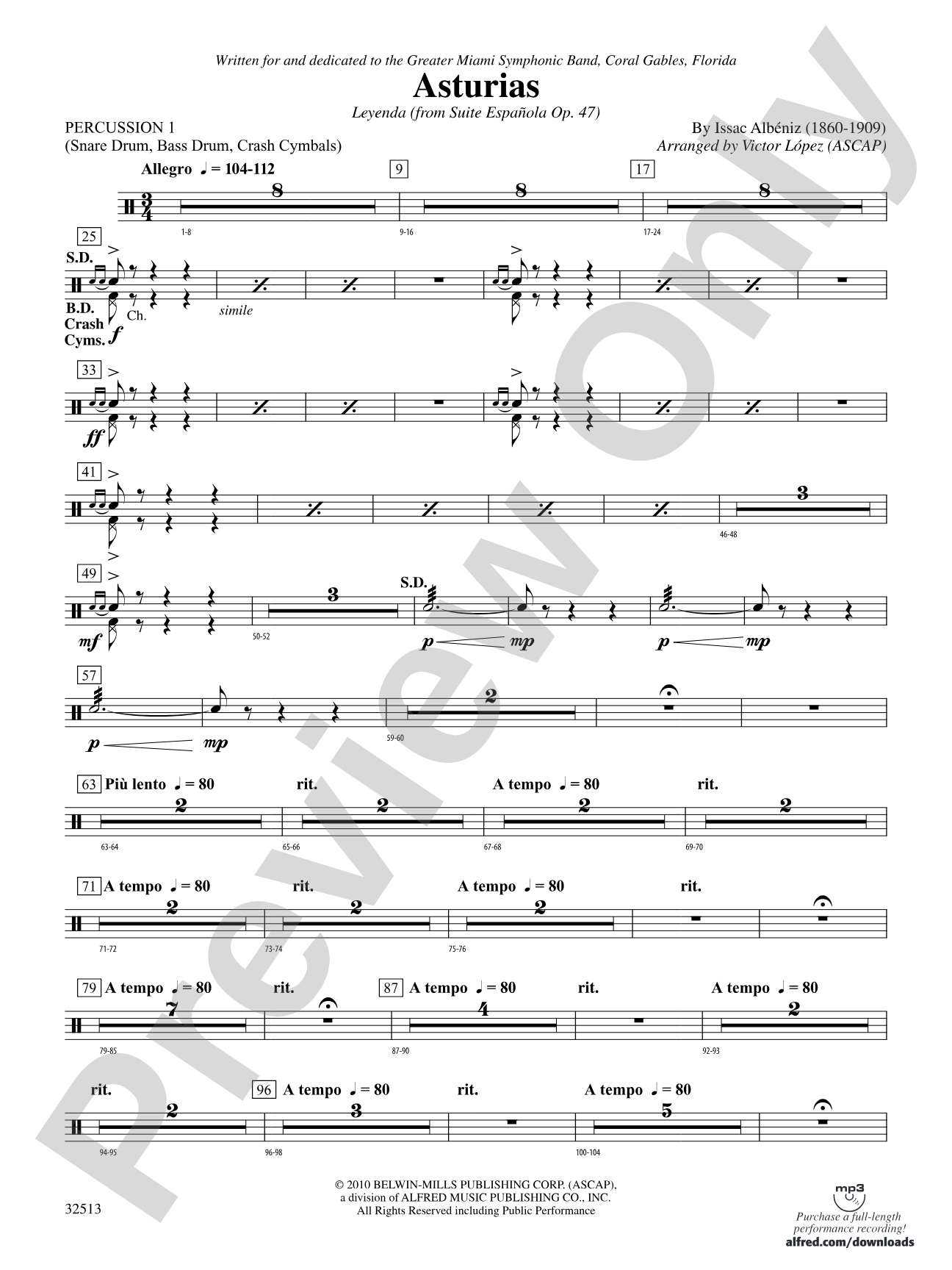 Asturias: 1st Percussion