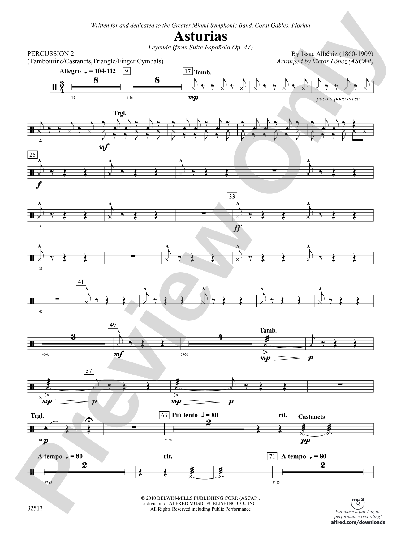Asturias: 2nd Percussion
