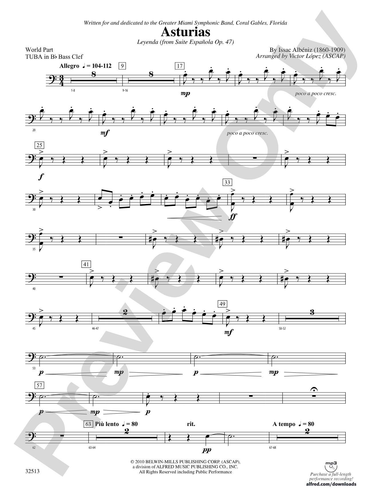 Asturias: (wp) B-flat Tuba B.C.