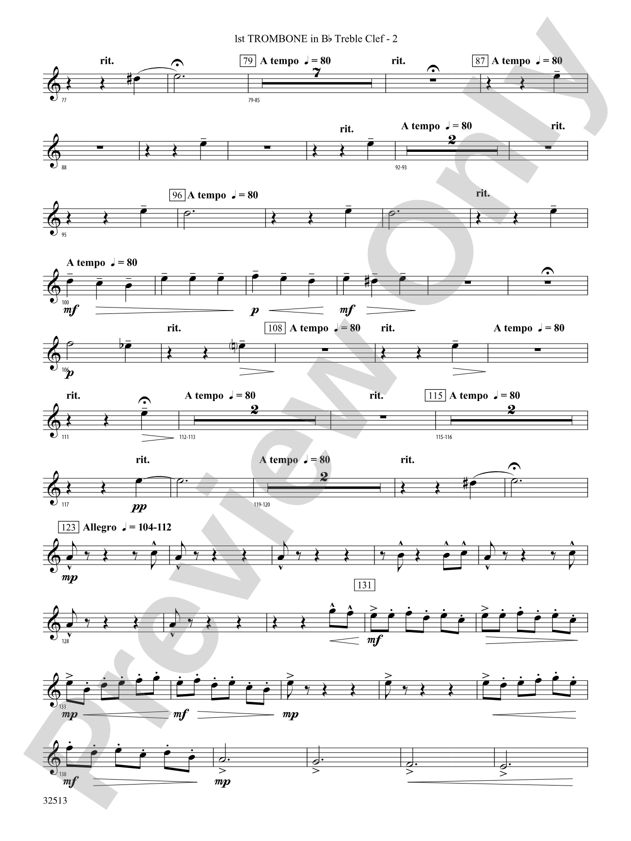Asturias: (wp) 1st B-flat Trombone T.C.