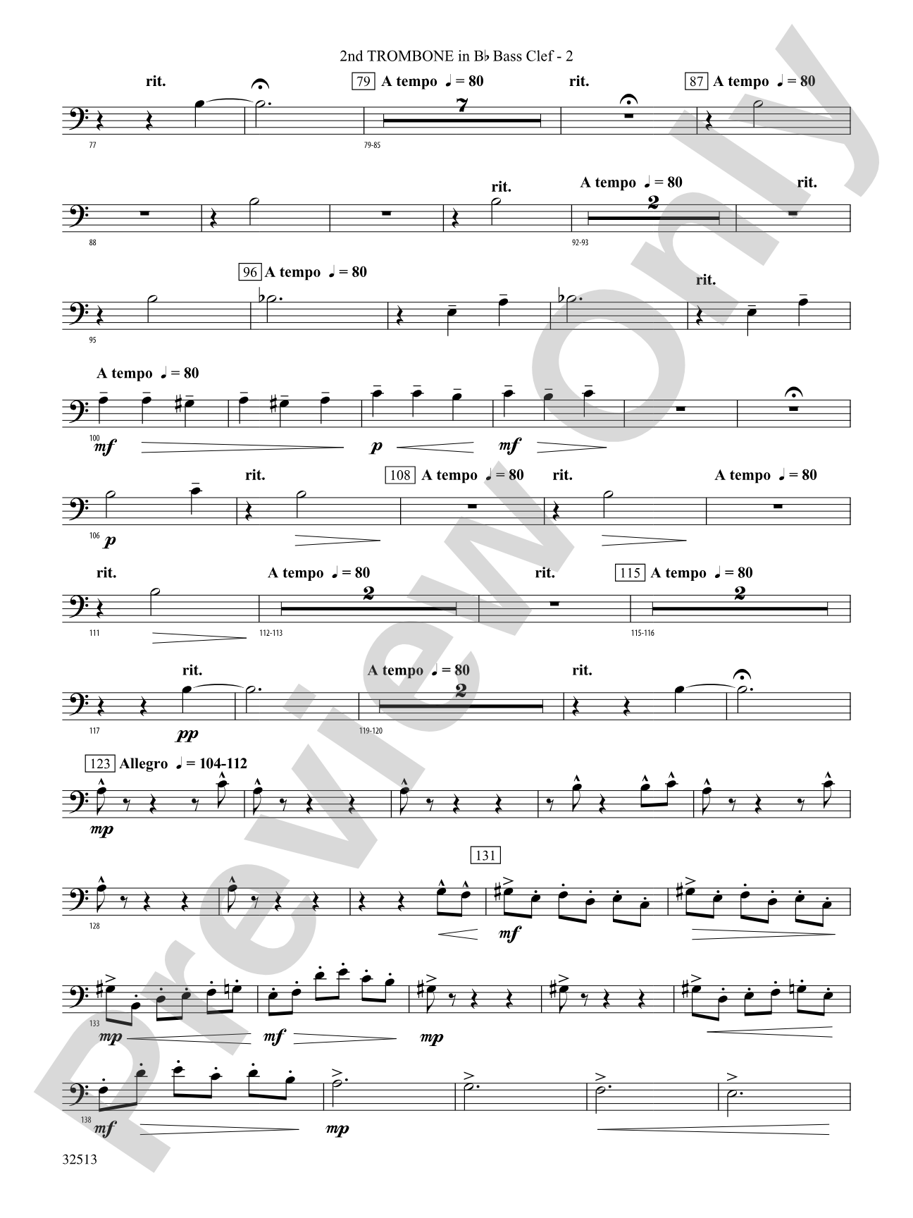 Asturias: (wp) 2nd B-flat Trombone B.C.