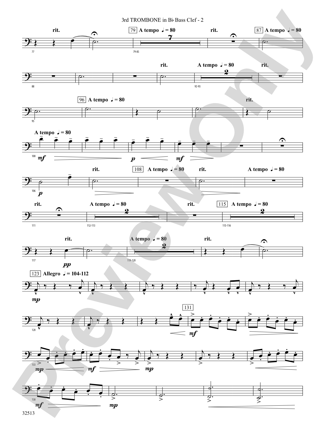 Asturias: (wp) 3rd B-flat Trombone B.C.