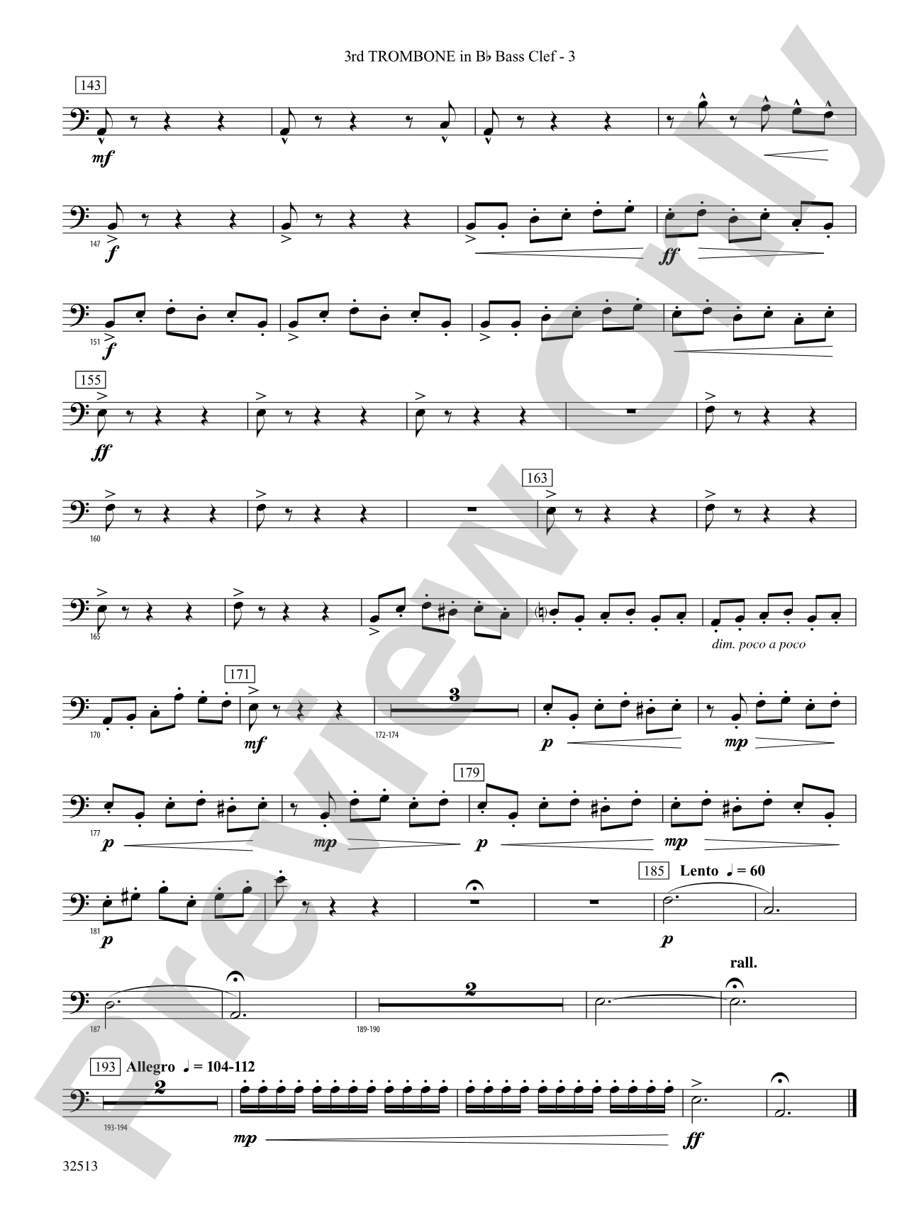 Asturias: (wp) 3rd B-flat Trombone B.C.