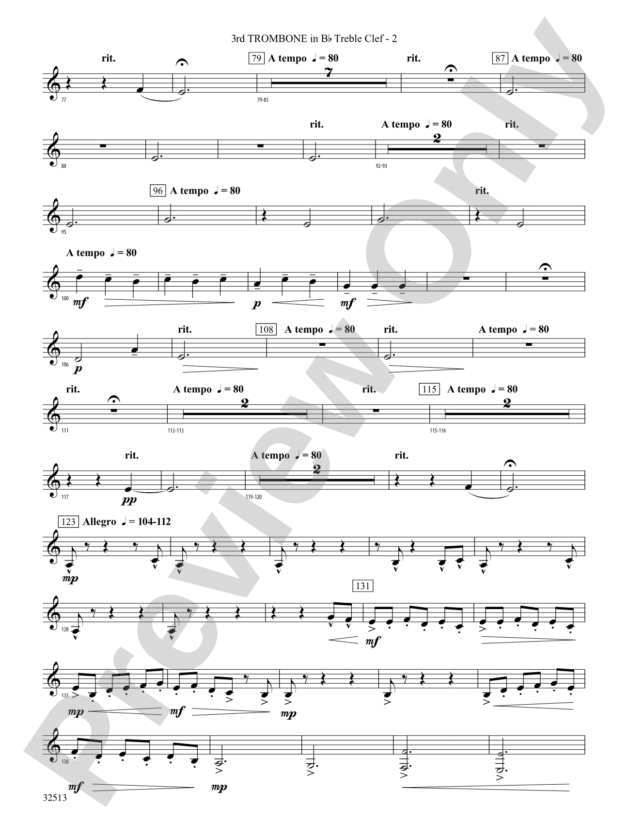 Asturias: (wp) 3rd B-flat Trombone T.C.