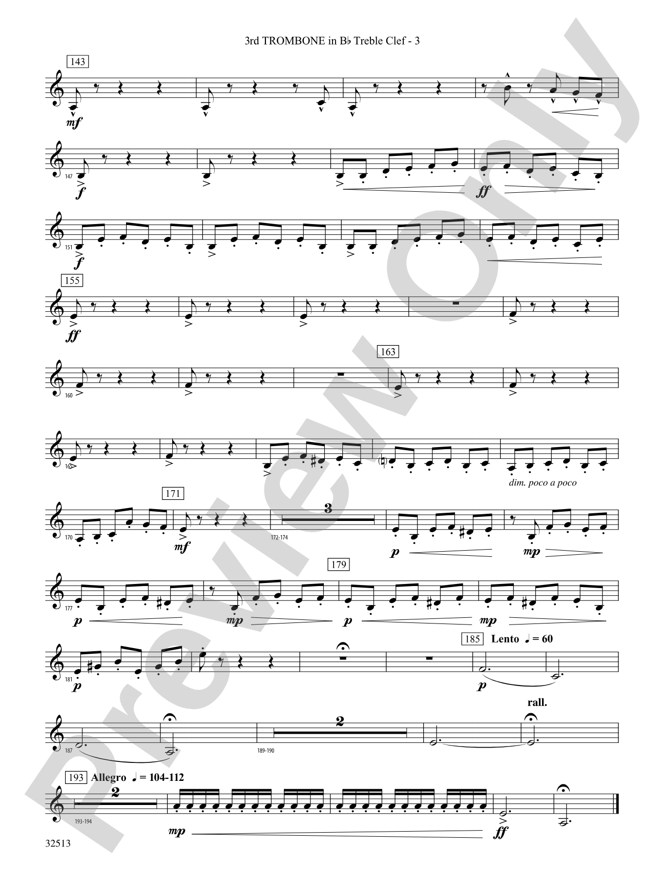 Asturias: (wp) 3rd B-flat Trombone T.C.