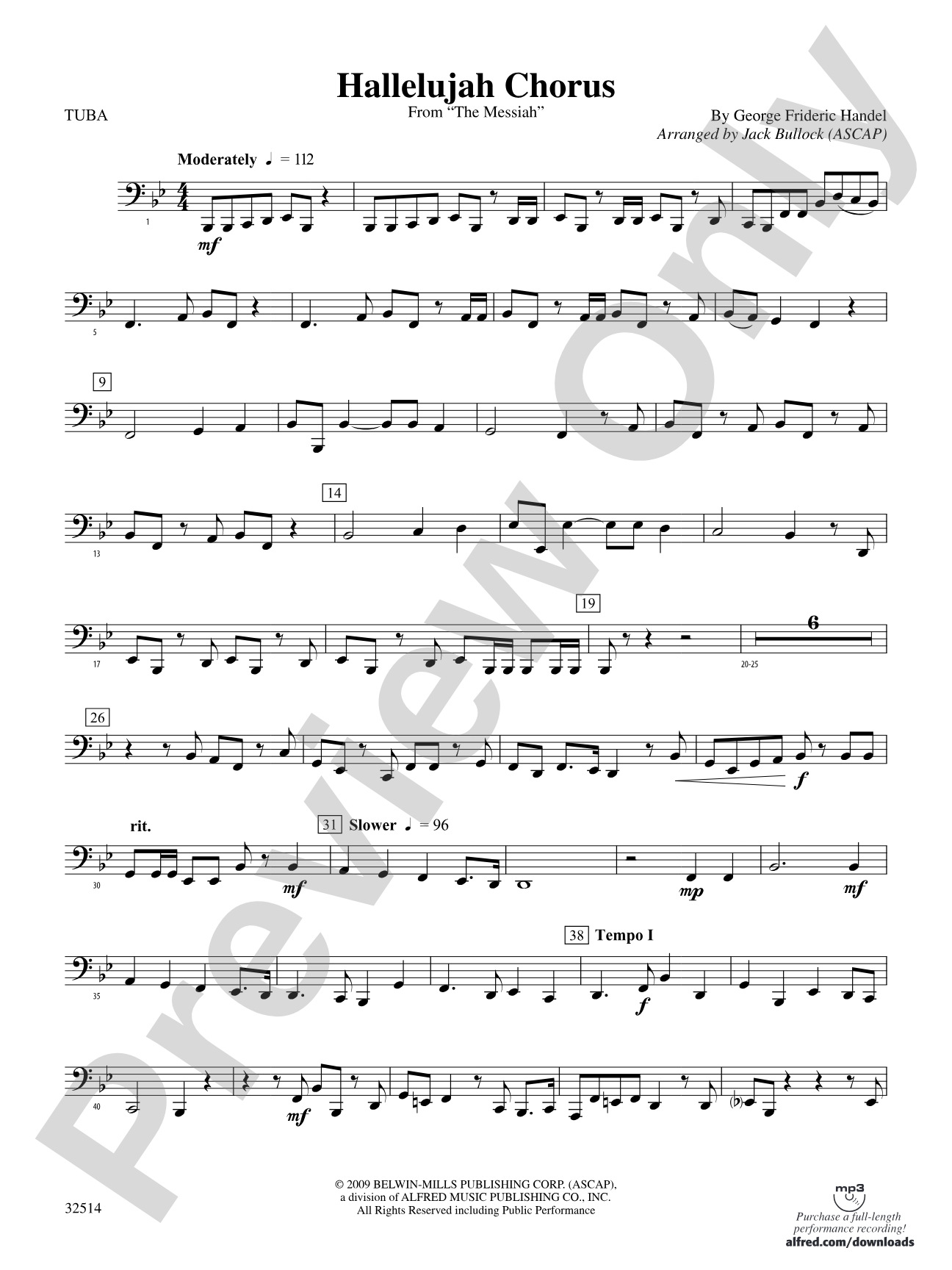 Hallelujah Chorus (From The Messiah): Tuba