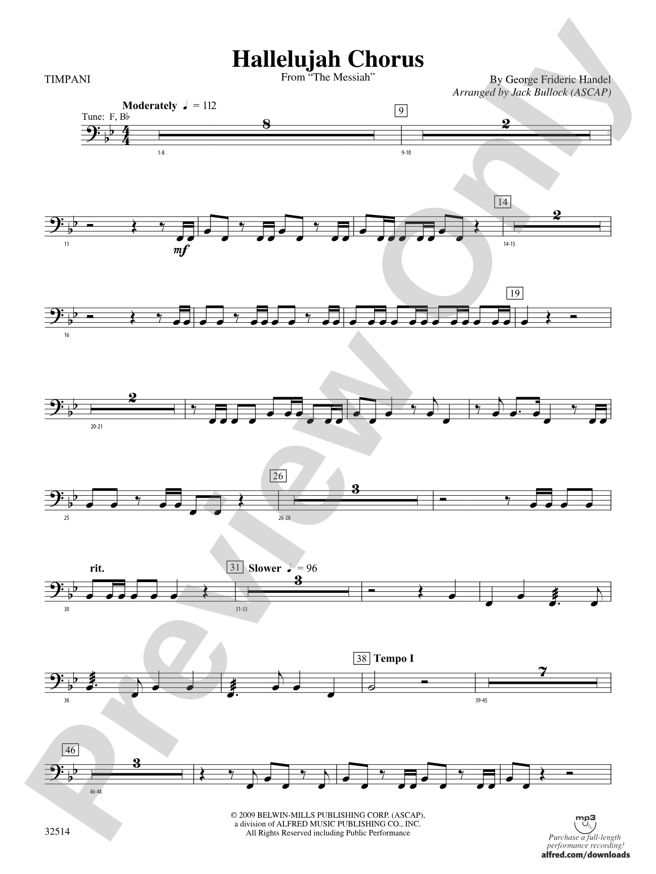 Hallelujah Chorus (From The Messiah): Timpani