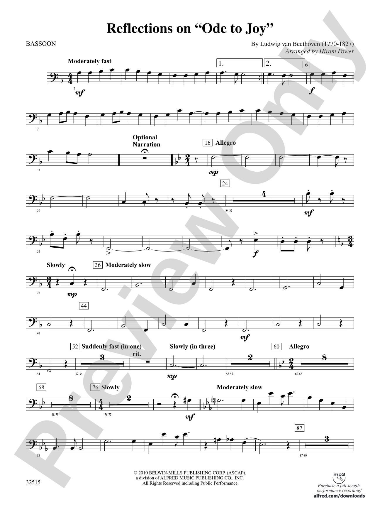 Reflections on "Ode to Joy": Bassoon