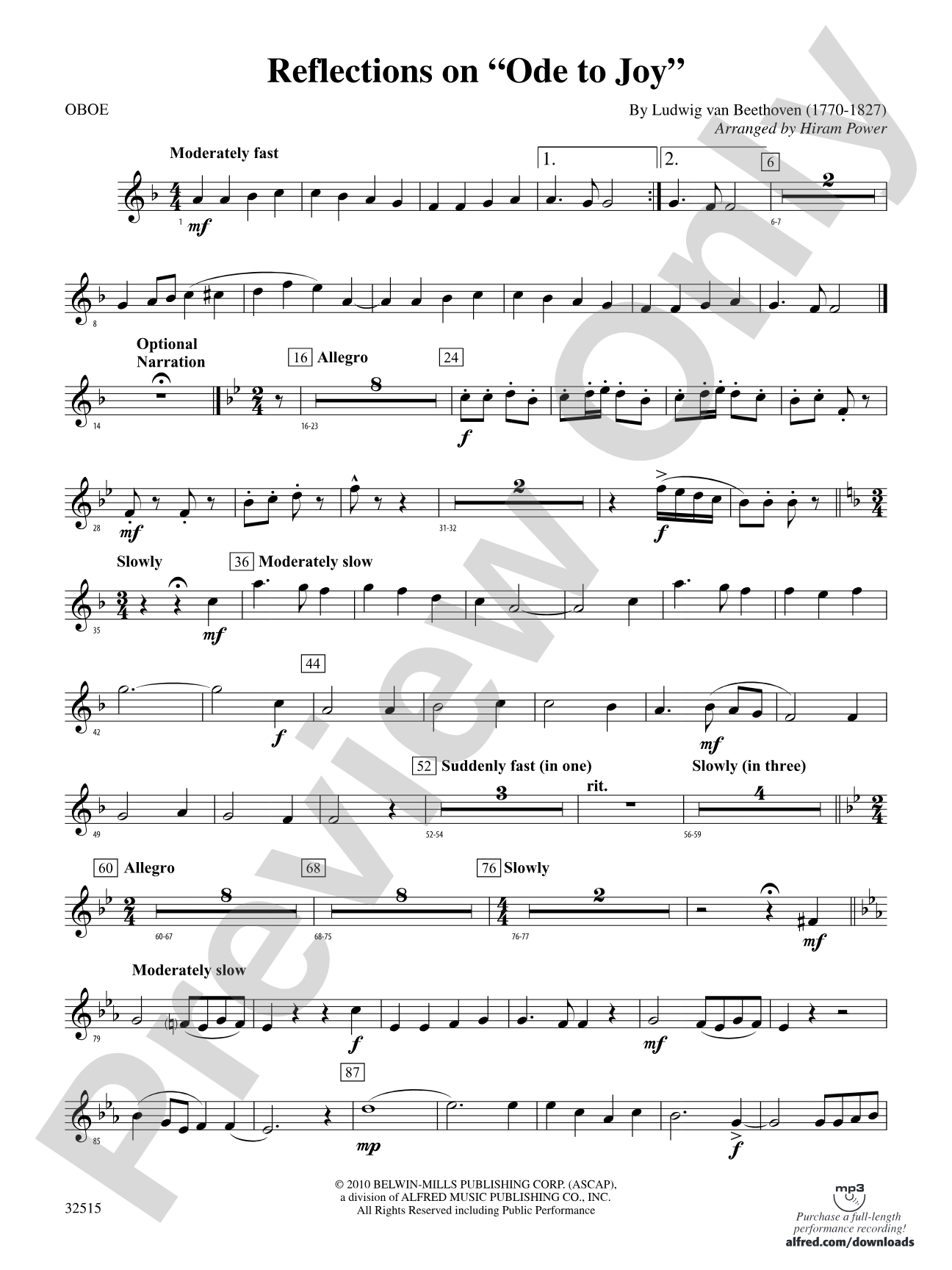 Reflections on "Ode to Joy": Oboe