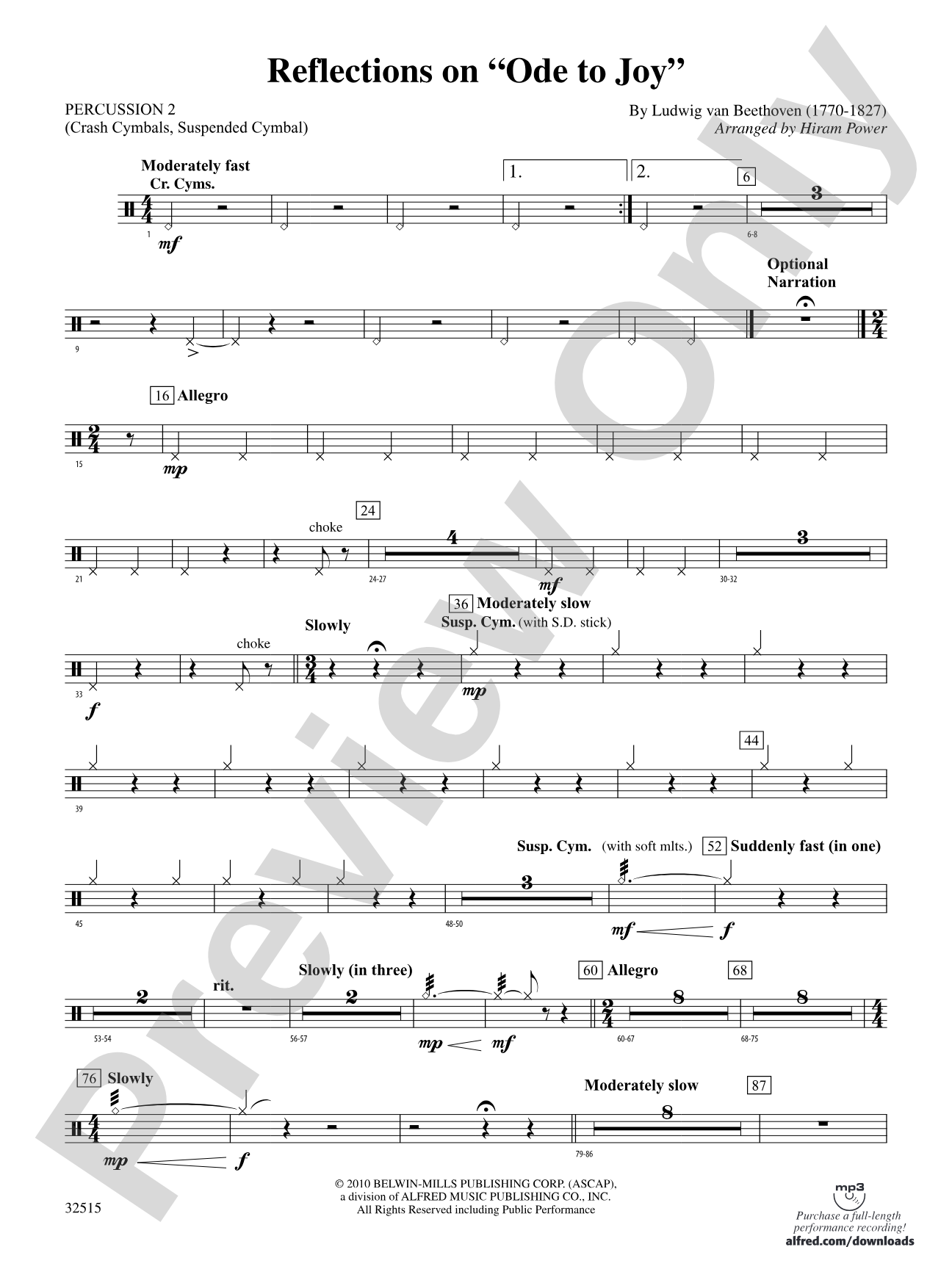 Reflections on "Ode to Joy": 2nd Percussion