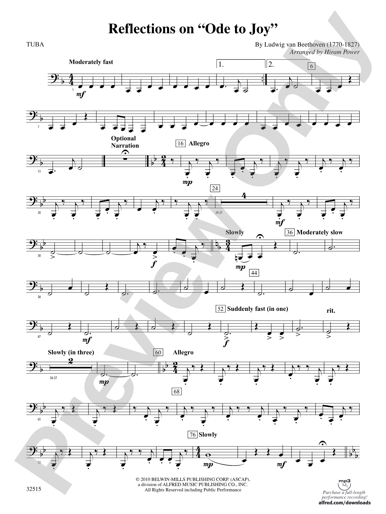 Reflections on "Ode to Joy": Tuba