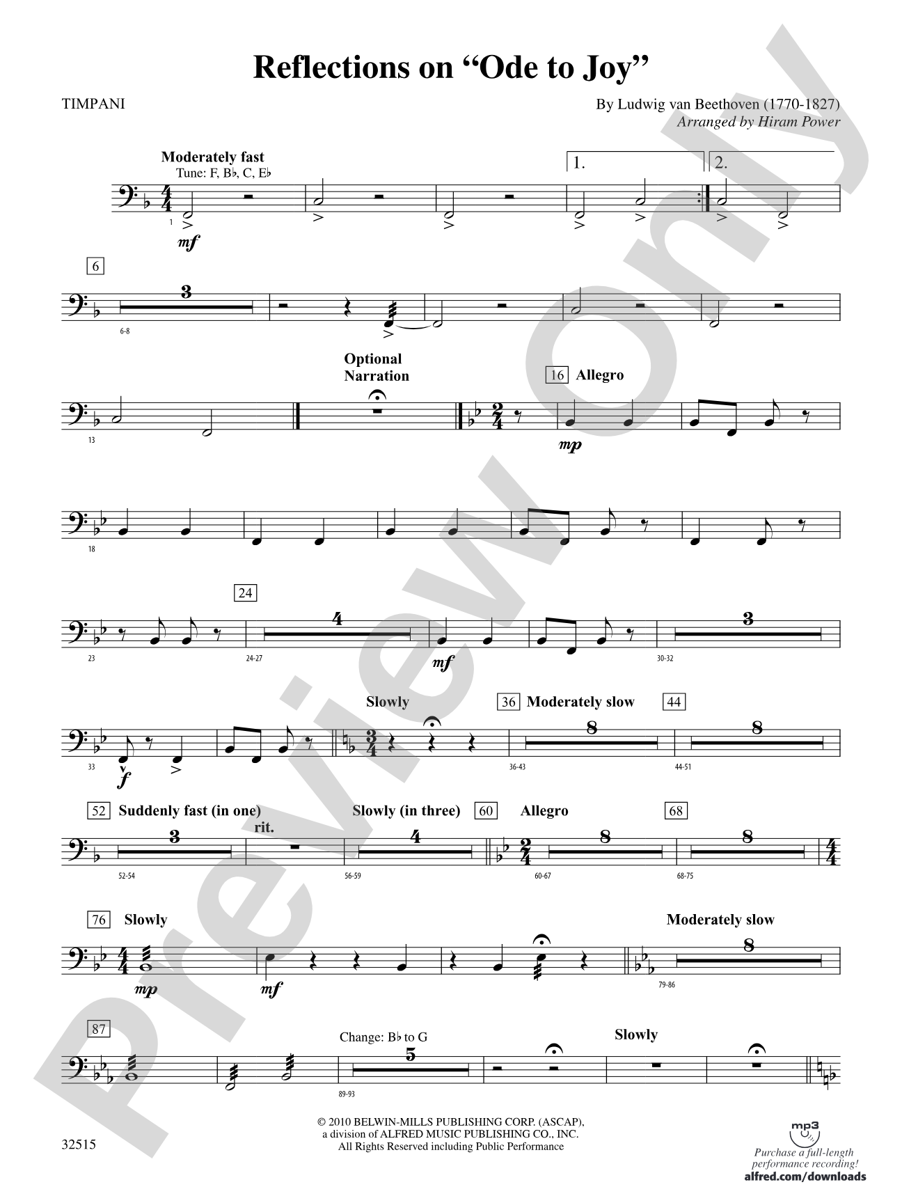 Reflections on "Ode to Joy": Timpani