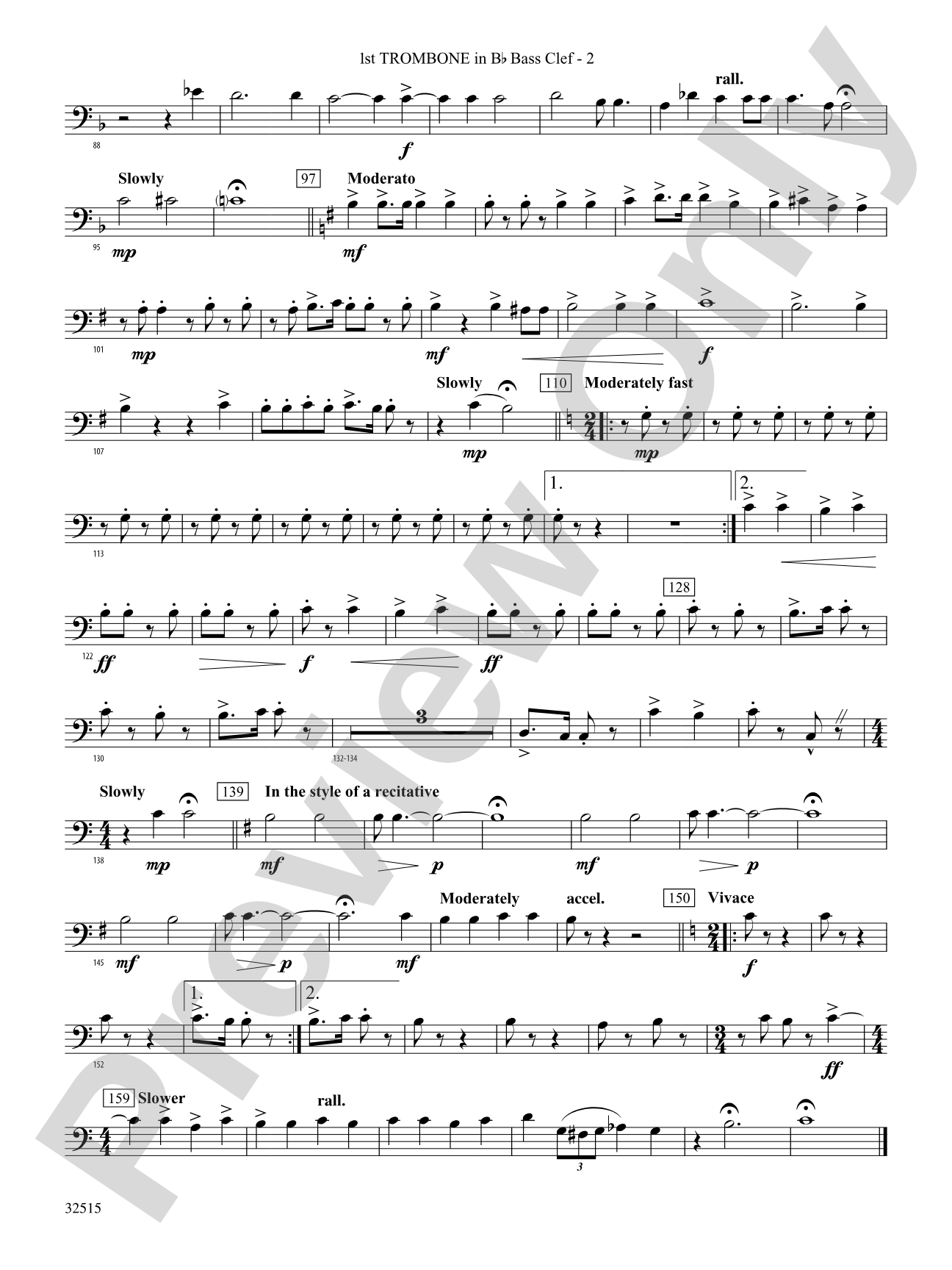 Reflections on "Ode to Joy": (wp) 1st B-flat Trombone B.C.