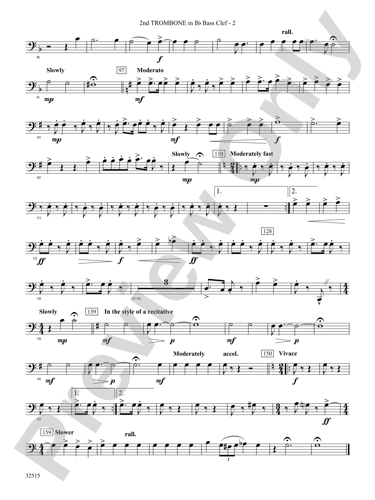 Reflections on "Ode to Joy": (wp) 2nd B-flat Trombone B.C.