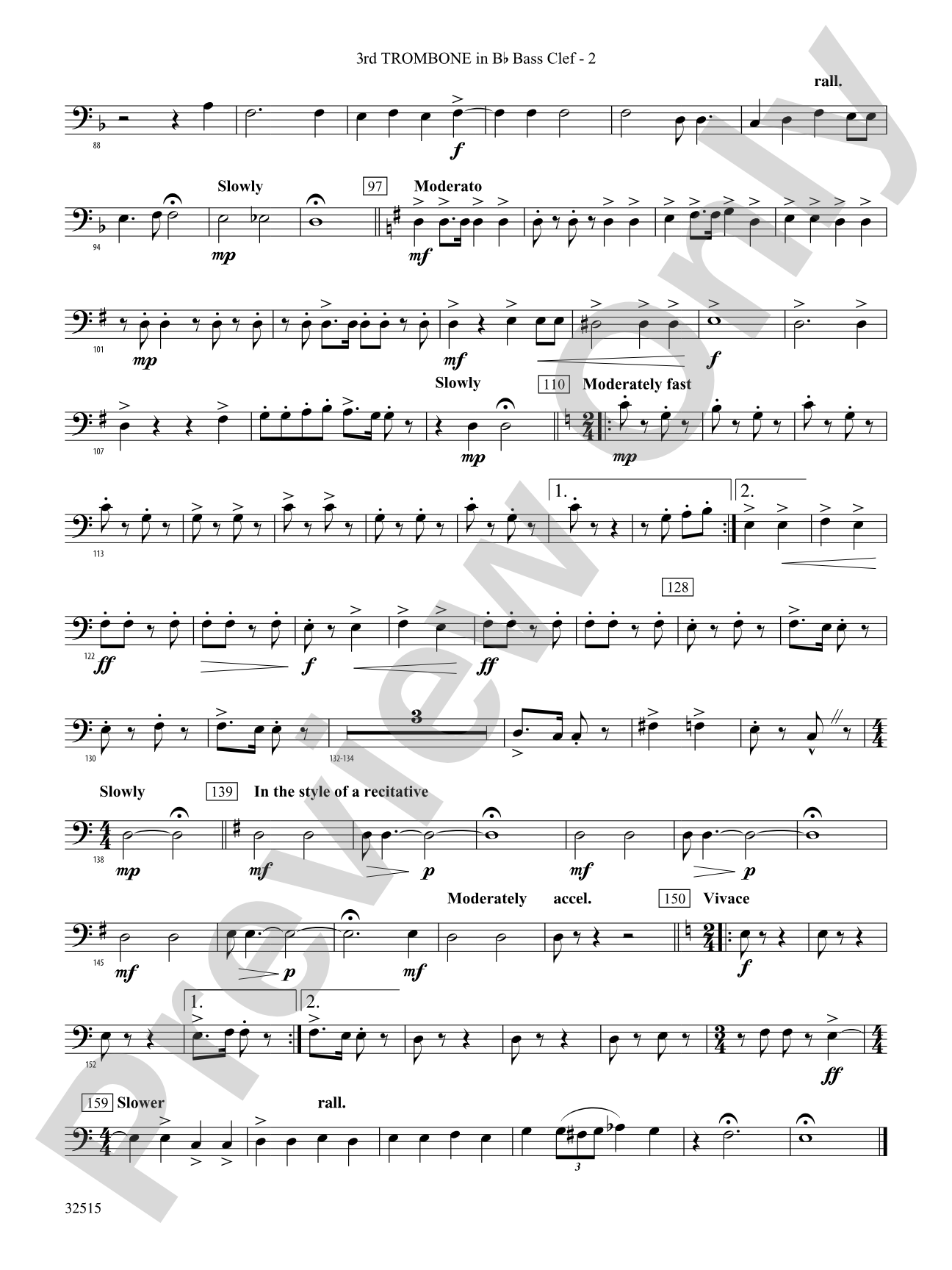 Reflections on "Ode to Joy": (wp) 3rd B-flat Trombone B.C.