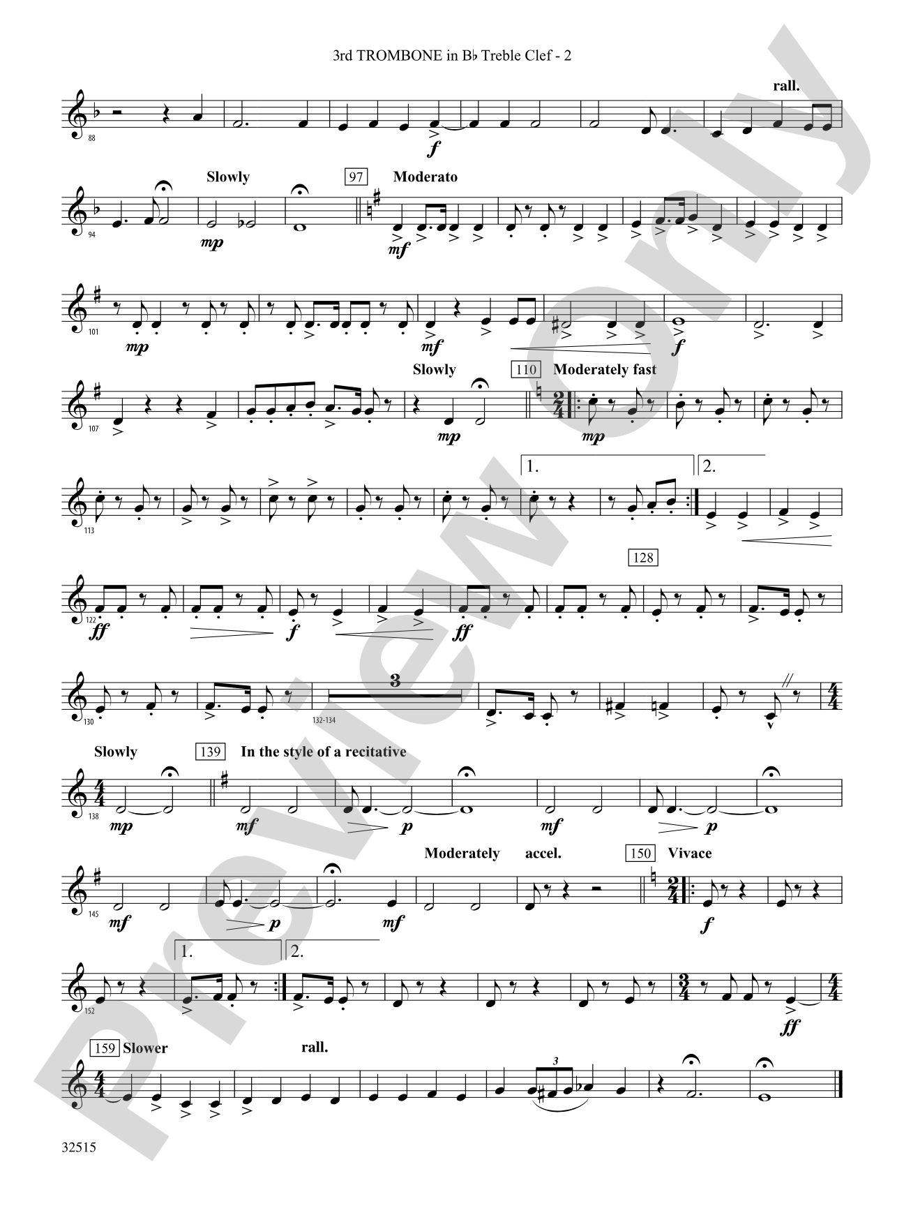 Reflections on "Ode to Joy": (wp) 3rd B-flat Trombone T.C.