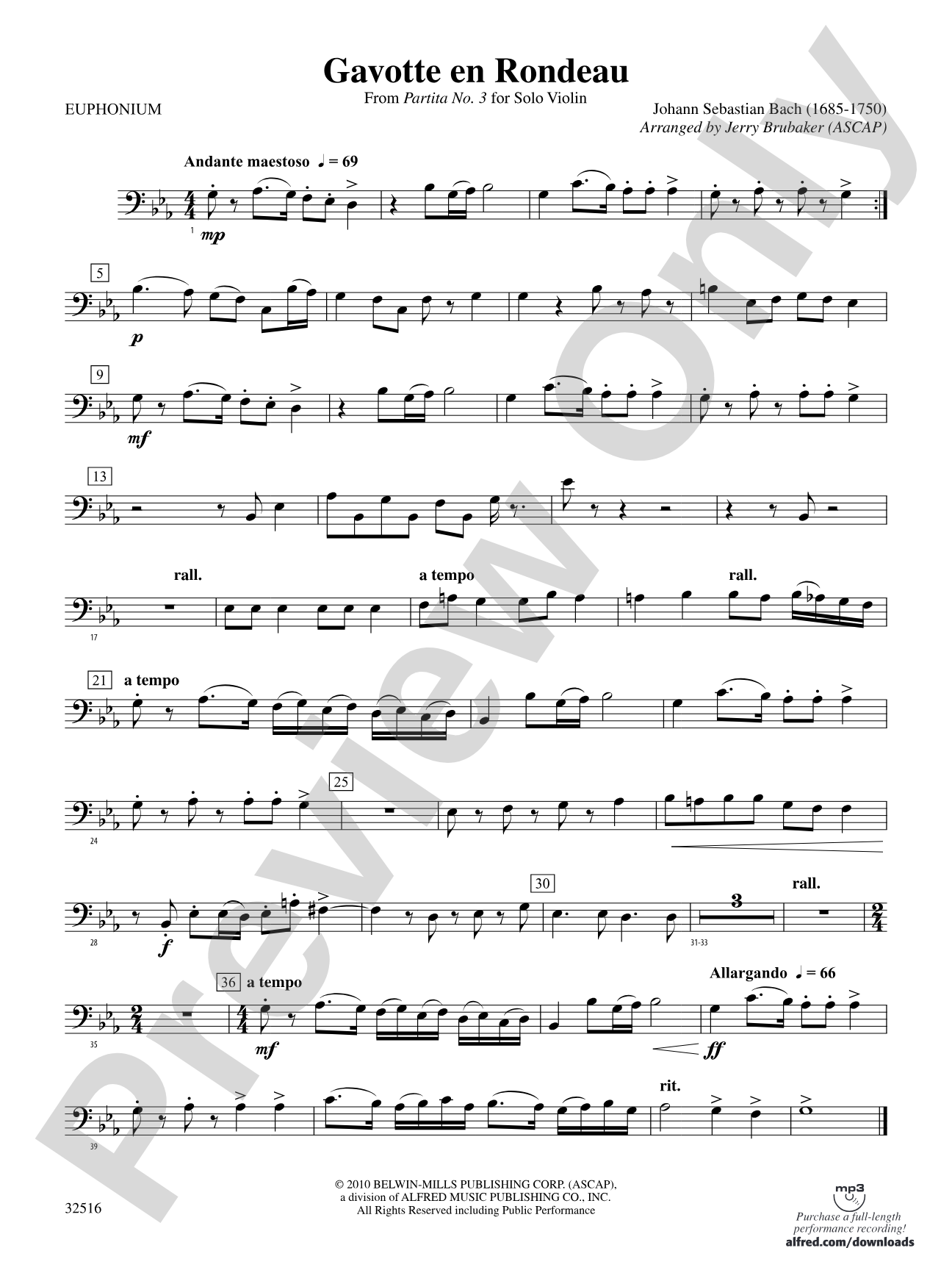 Gavotte en Rondeau: Baritone B.C.