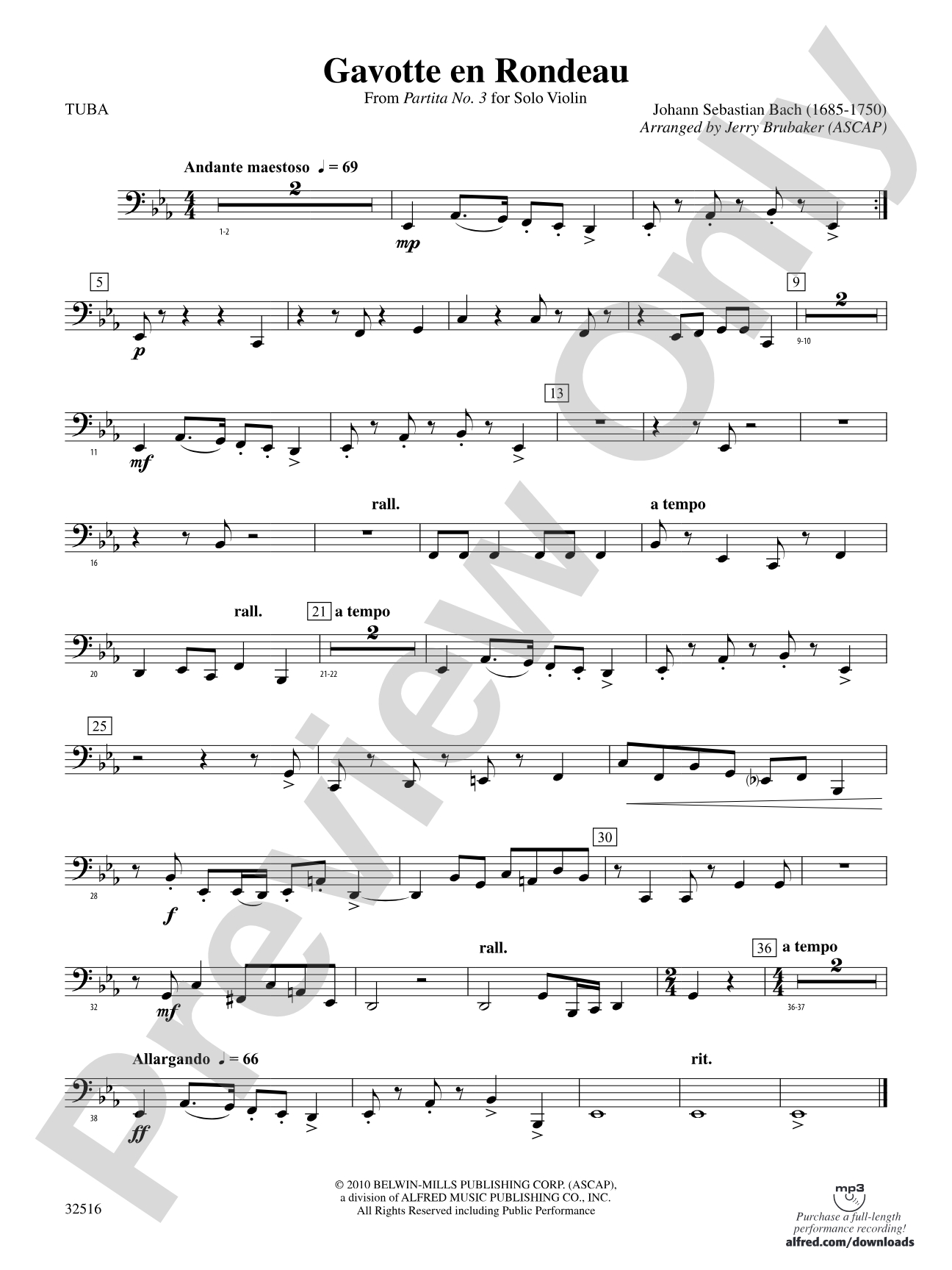 Gavotte en Rondeau: Tuba