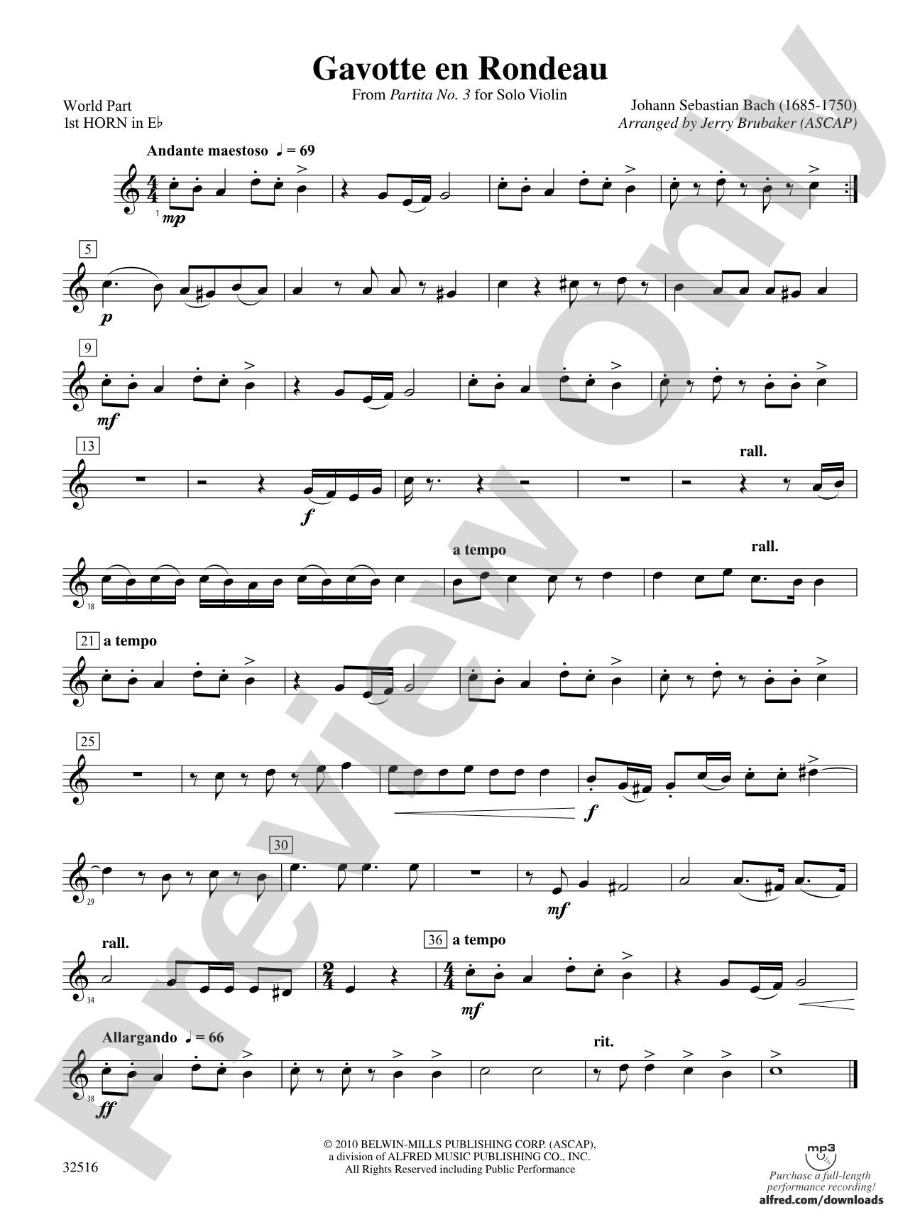 Gavotte en Rondeau: (wp) 1st Horn in E-flat