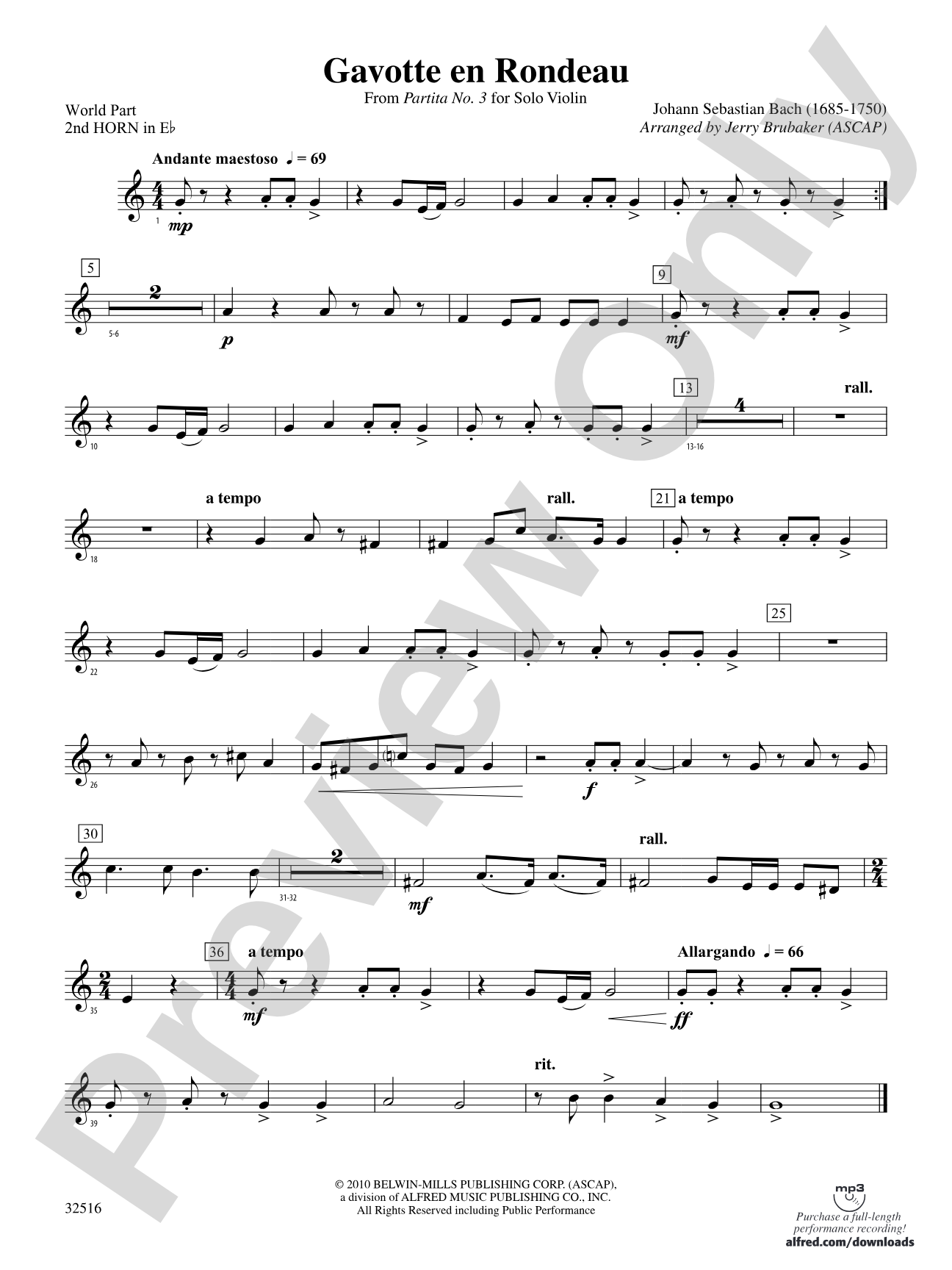 Gavotte en Rondeau: (wp) 2nd Horn in E-flat