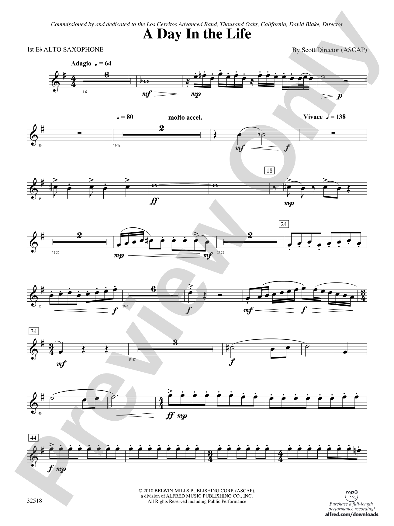 A Day in the Life: E-flat Alto Saxophone