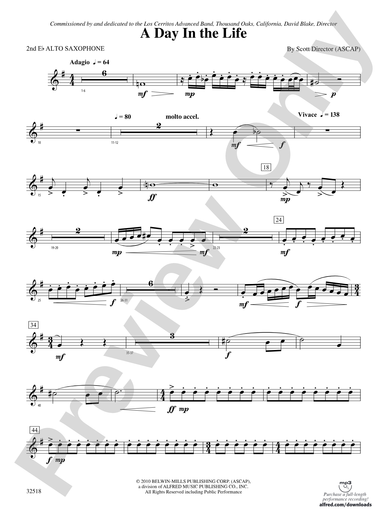 A Day in the Life: 2nd E-flat Alto Saxophone