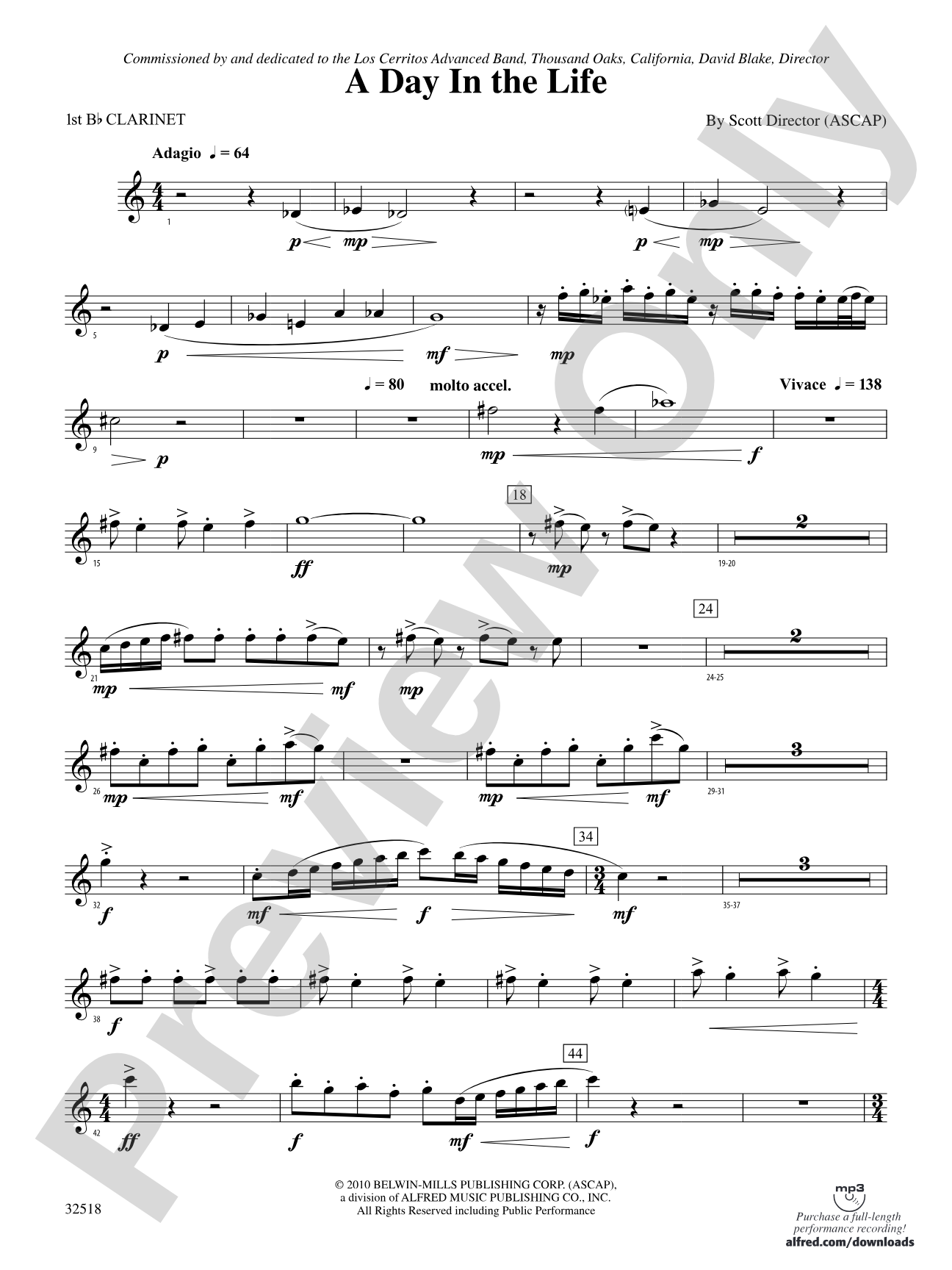 A Day in the Life: 1st B-flat Clarinet