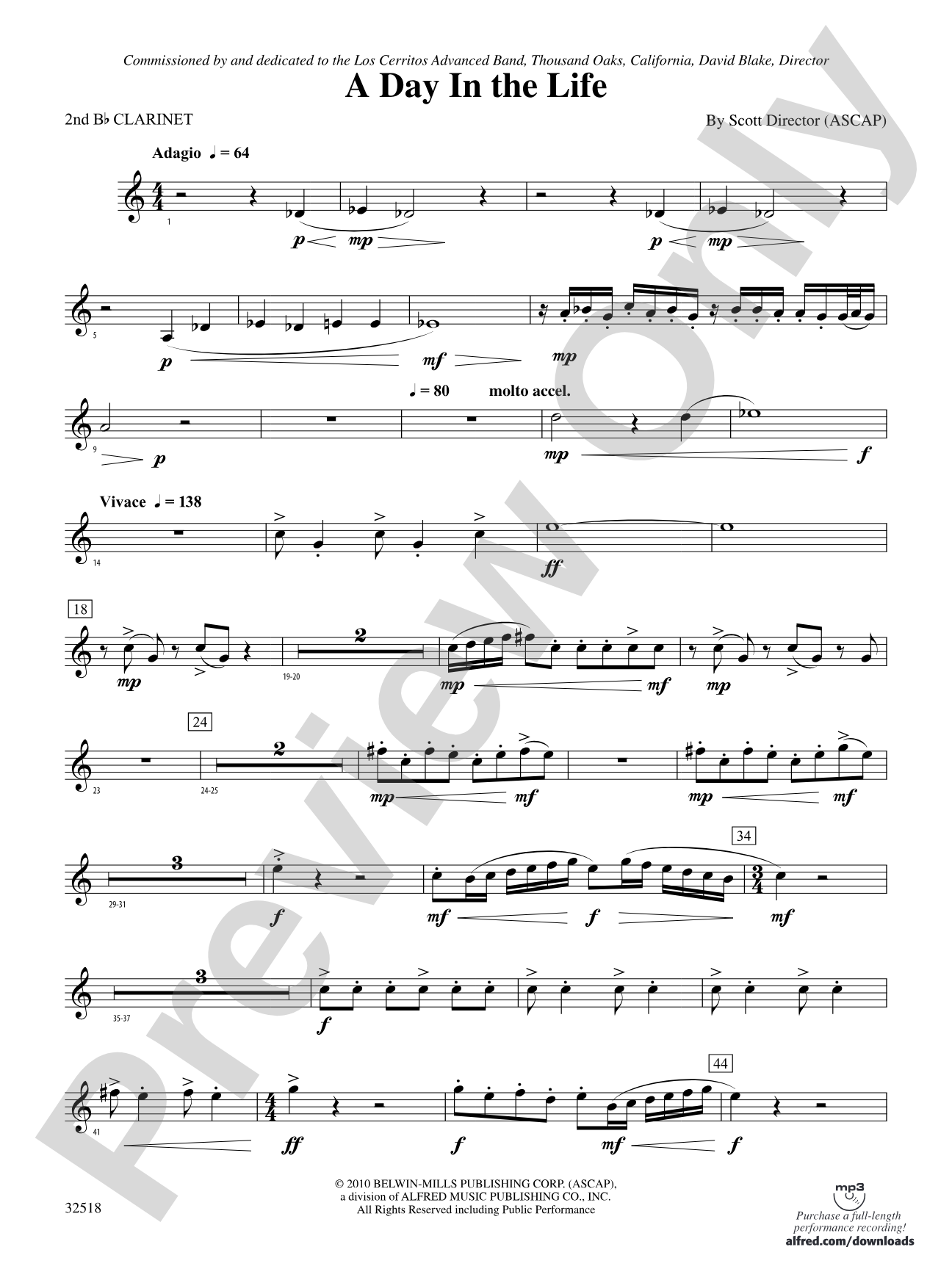 A Day in the Life: 2nd B-flat Clarinet