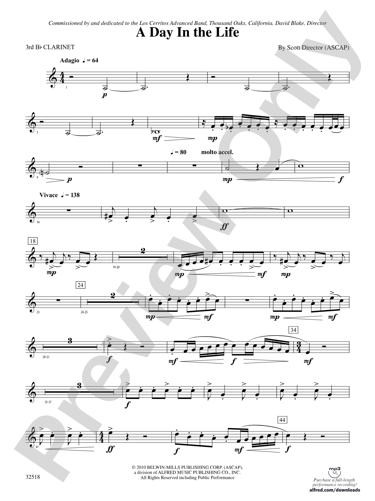 A Day in the Life: 3rd B-flat Clarinet