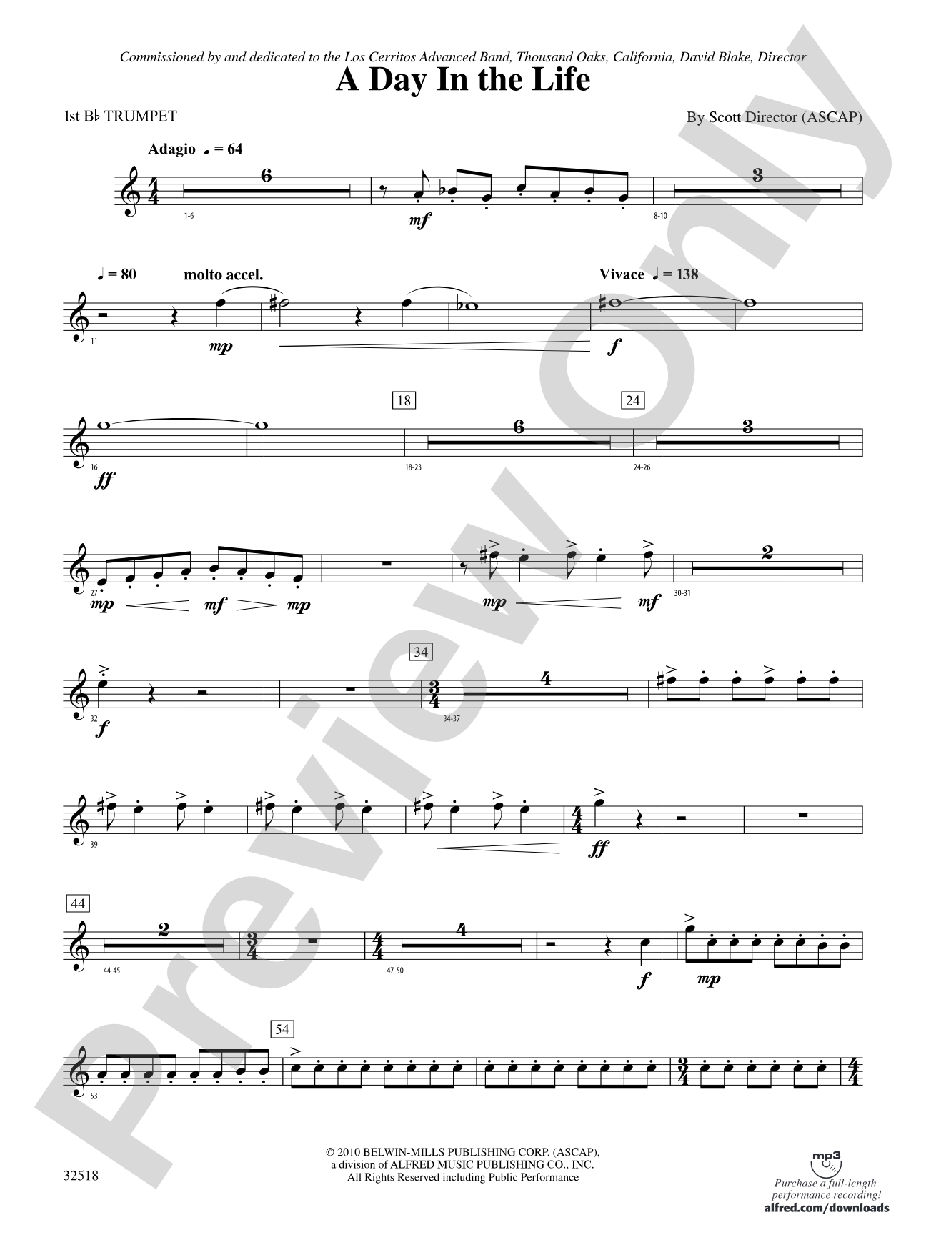 A Day in the Life: 1st B-flat Trumpet