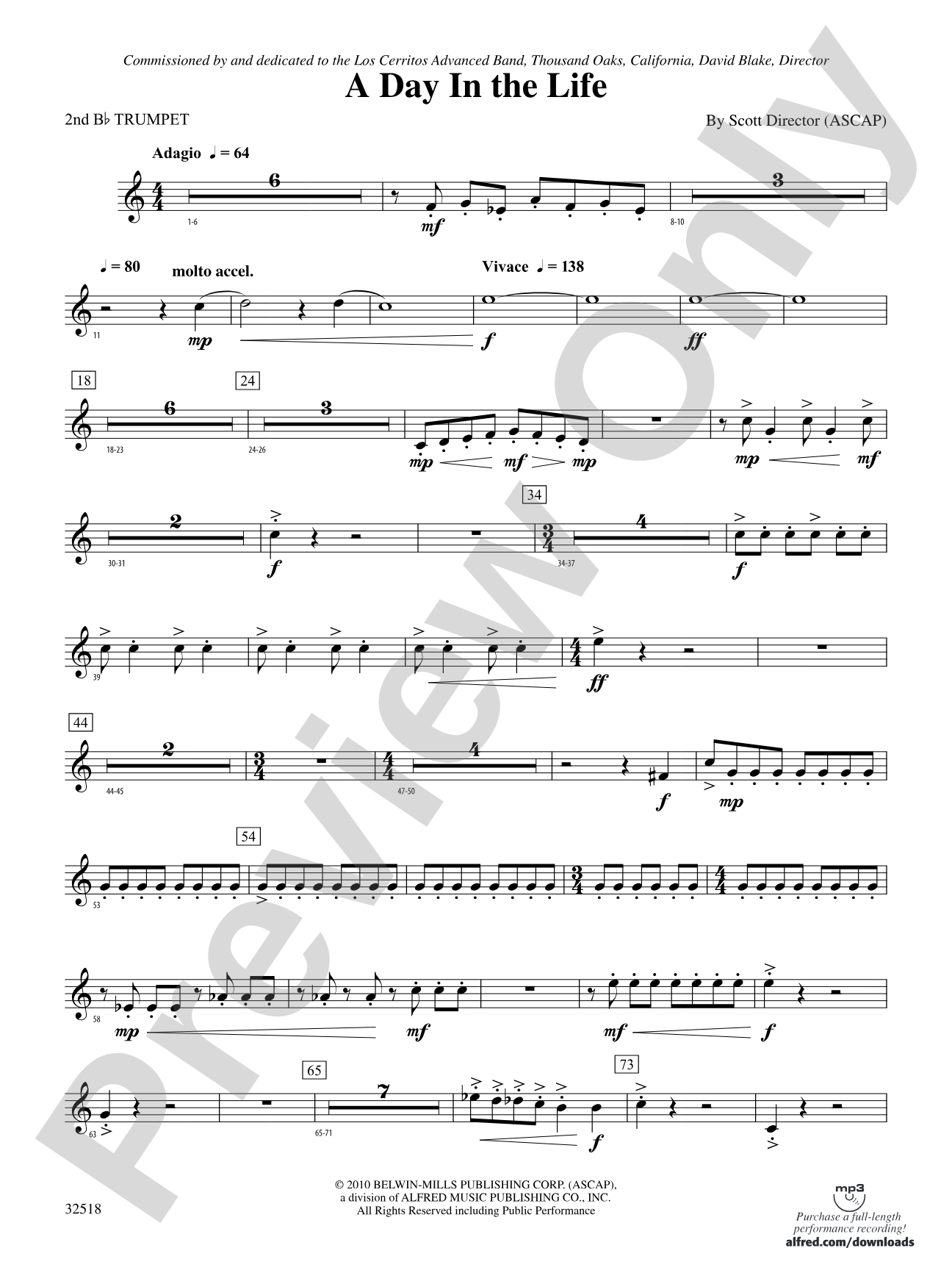 A Day in the Life: 2nd B-flat Trumpet