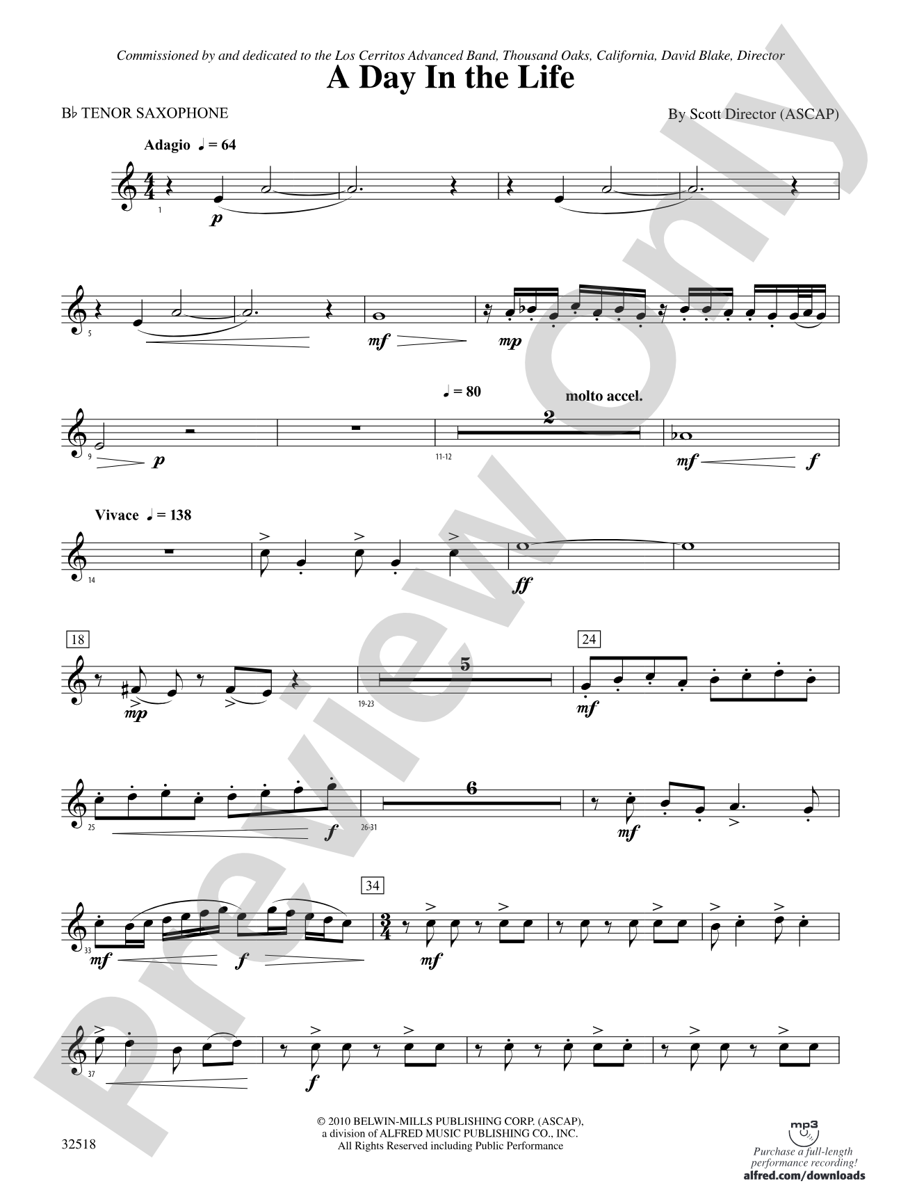 A Day in the Life: B-flat Tenor Saxophone