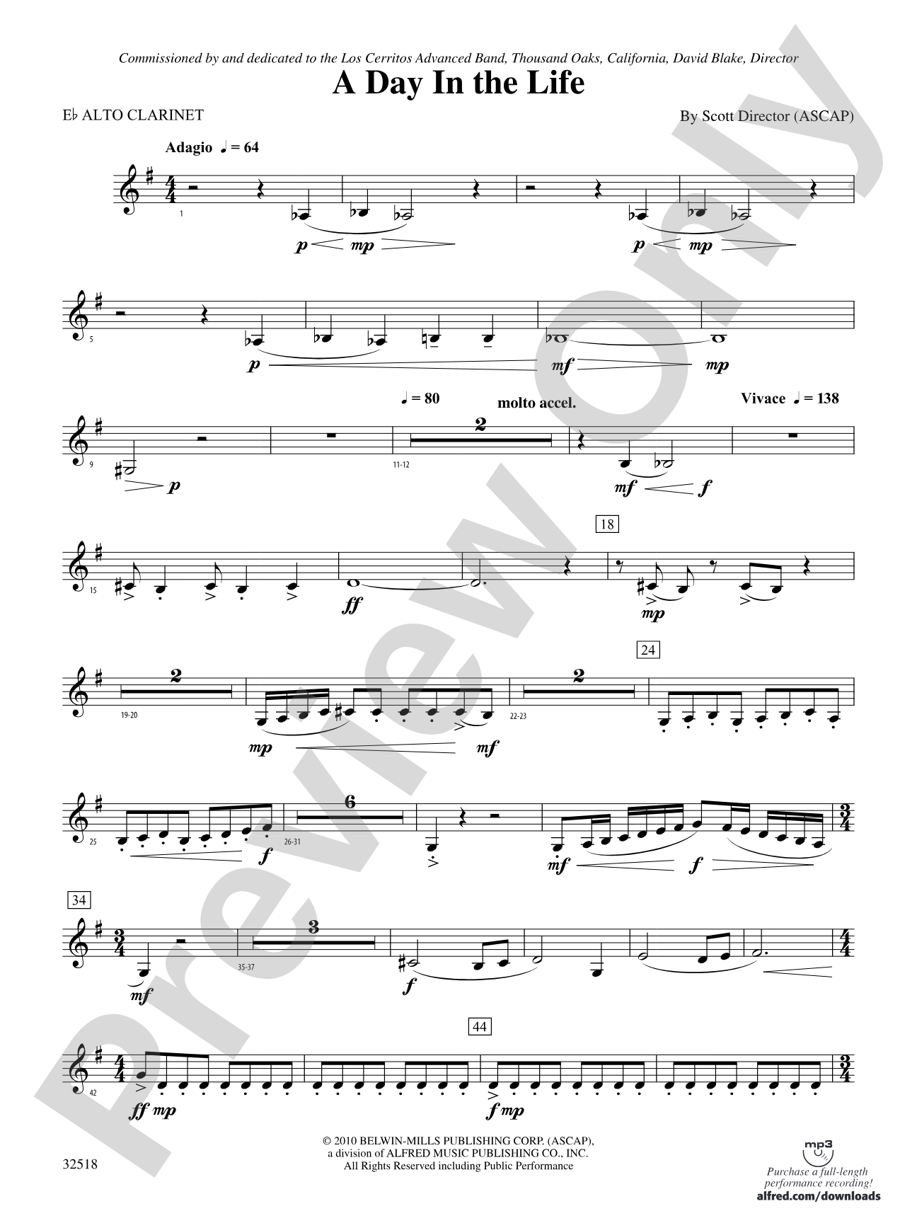 A Day in the Life: (wp) E-flat Alto Clarinet