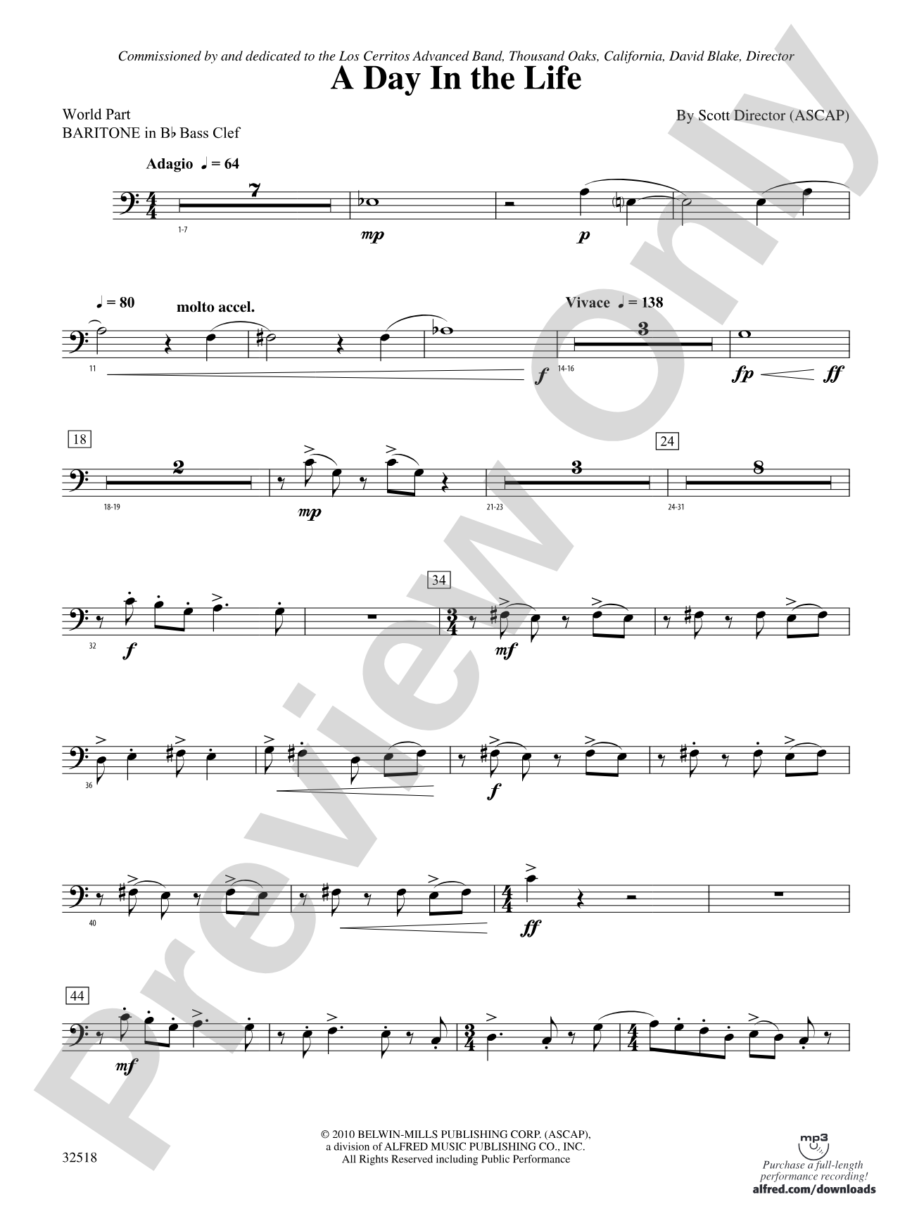 A Day in the Life: (wp) B-flat Baritone B.C.