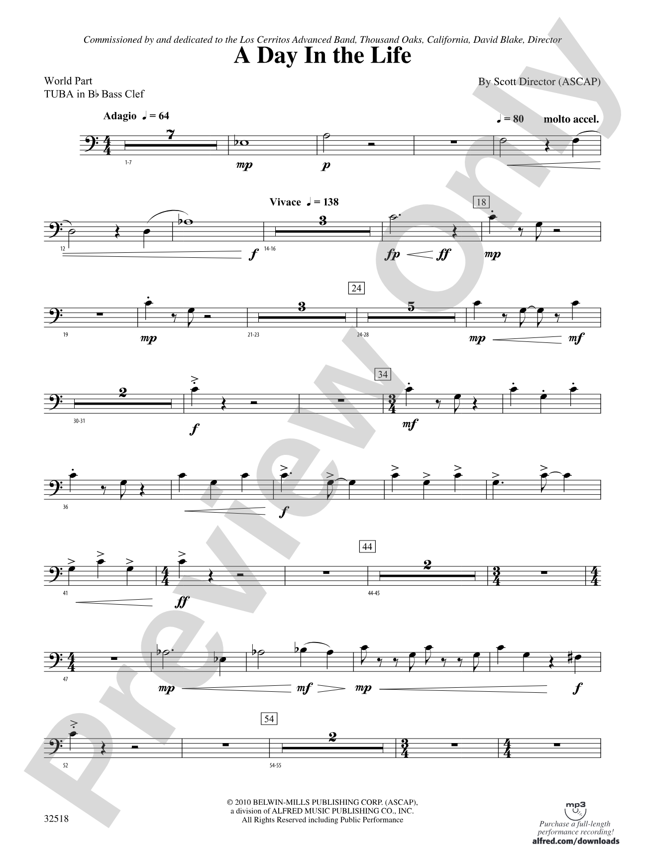 A Day in the Life: (wp) B-flat Tuba B.C.