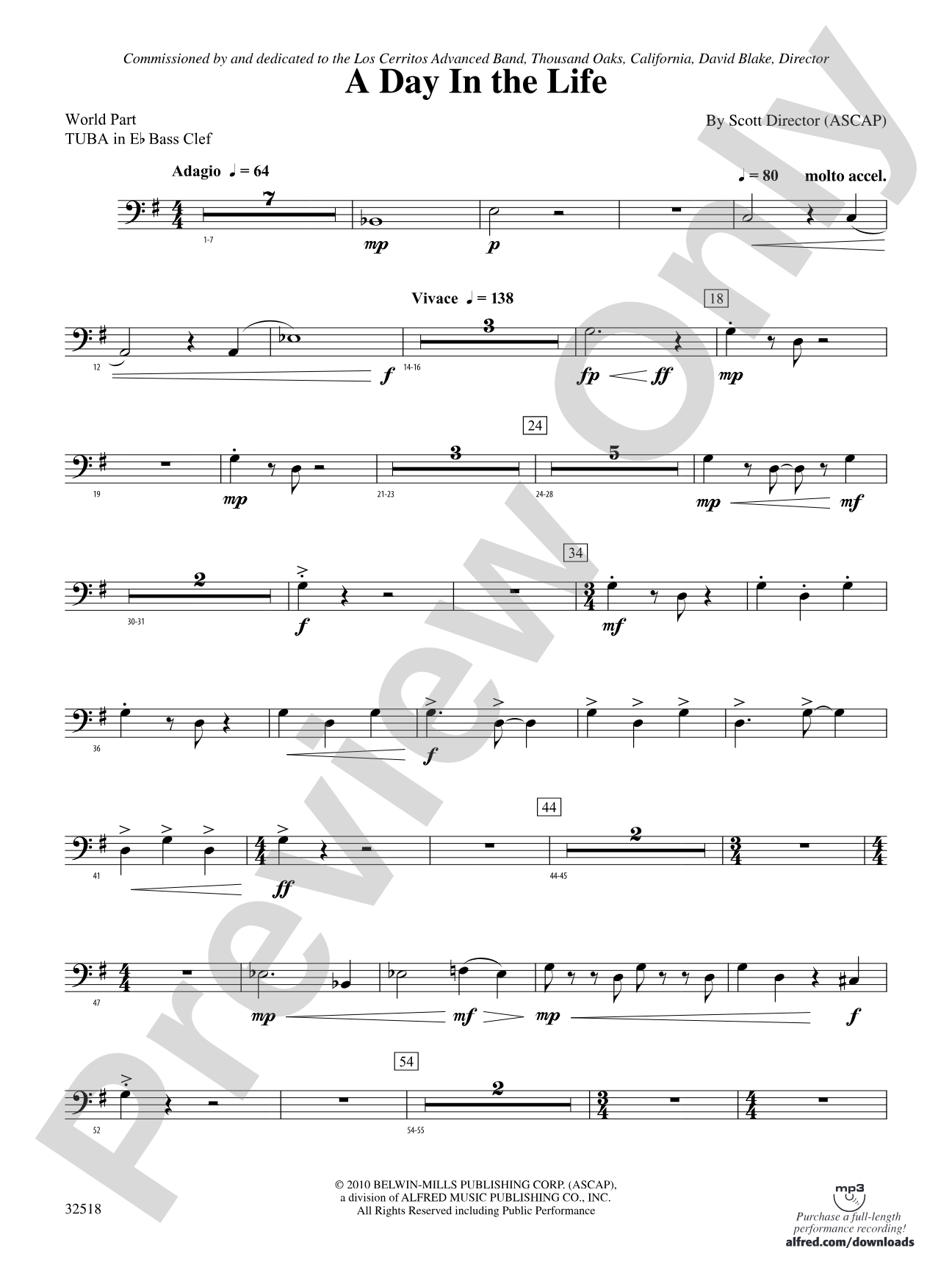 A Day in the Life: (wp) E-flat Tuba B.C.