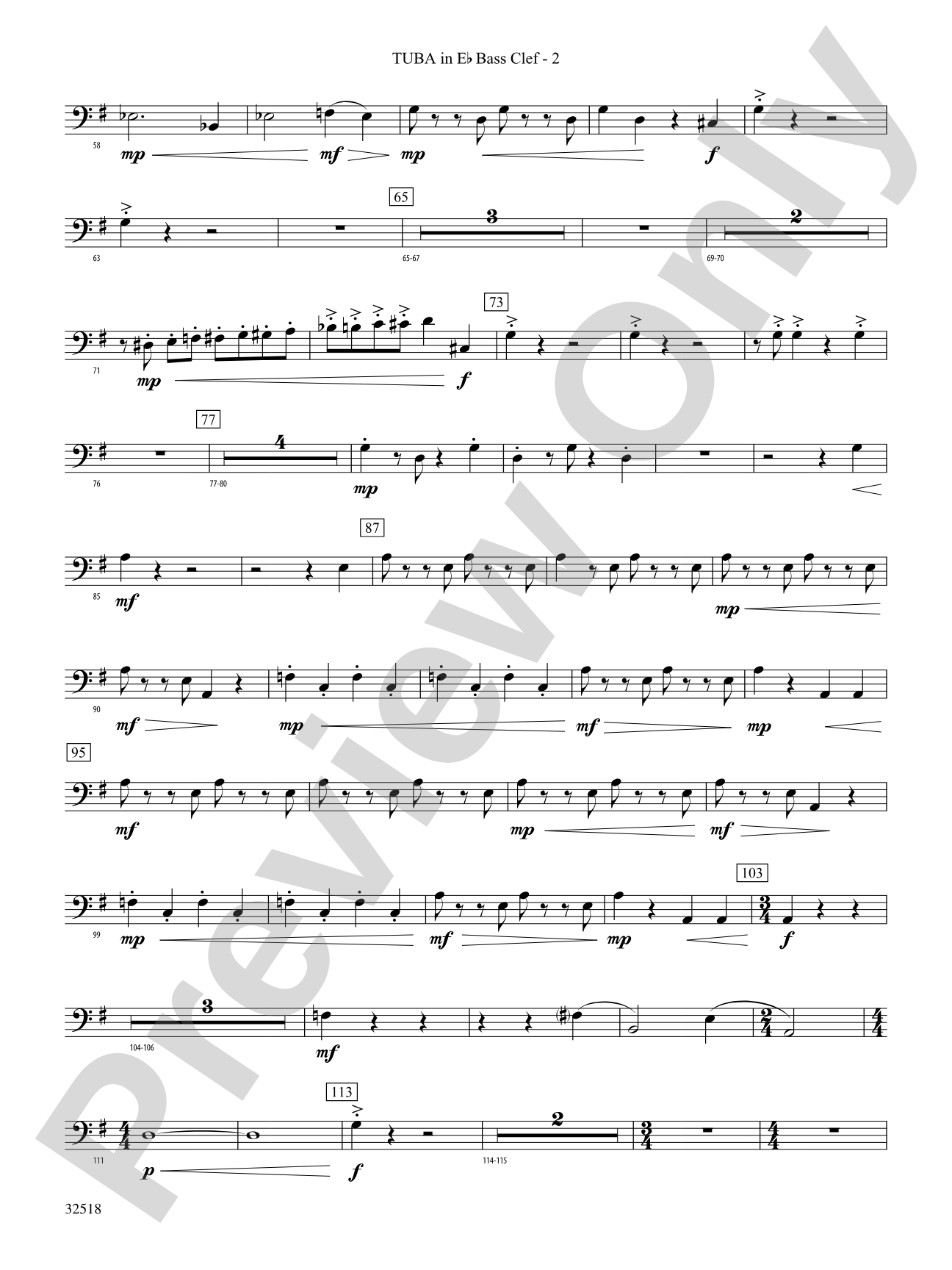 A Day in the Life: (wp) E-flat Tuba B.C.